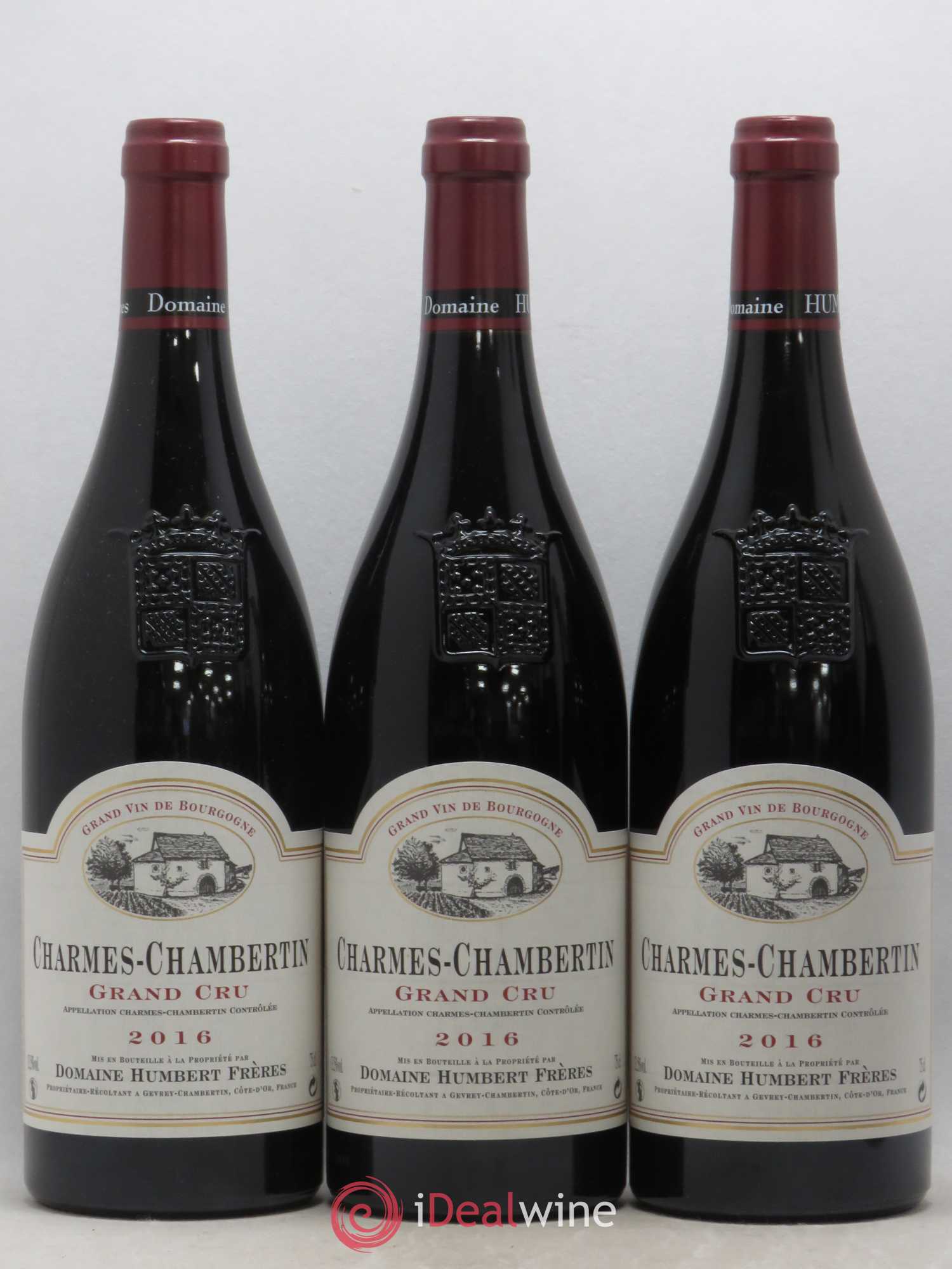 Charmes-Chambertin Grand Cru Humbert Freres 2016 - Lot de 3 bouteilles - 0