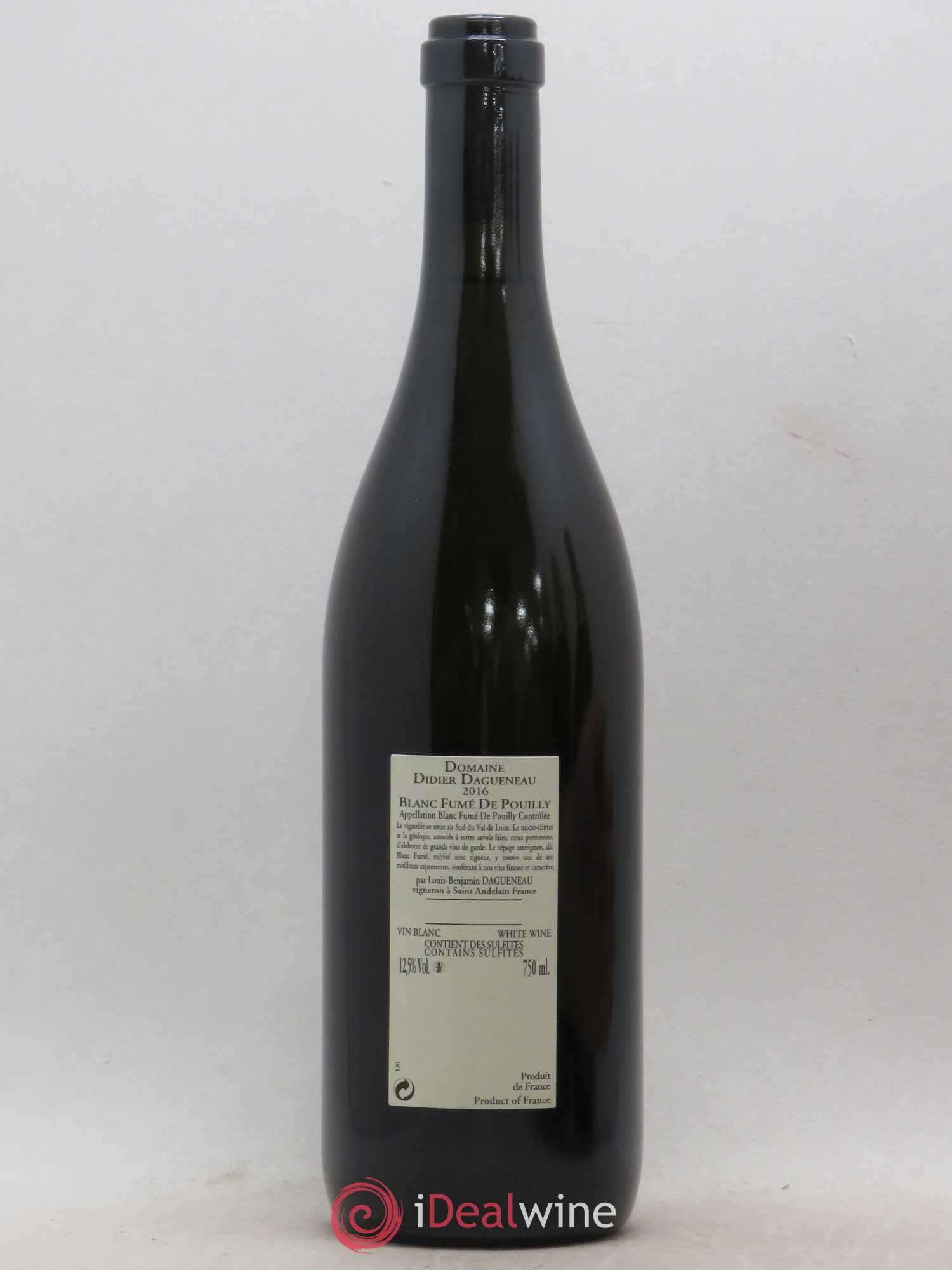 Vin de France (anciennement Pouilly-Fumé) Buisson Renard Dagueneau (Domaine Didier - Louis-Benjamin) 2016 - Lot de 1 bouteille - 1