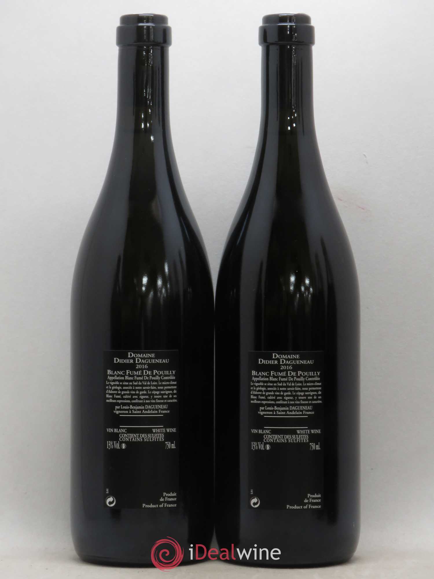 Vin de France (anciennement Pouilly-Fumé) Silex Dagueneau (Domaine Didier - Louis-Benjamin) 2016 - Lot de 2 bouteilles - 1