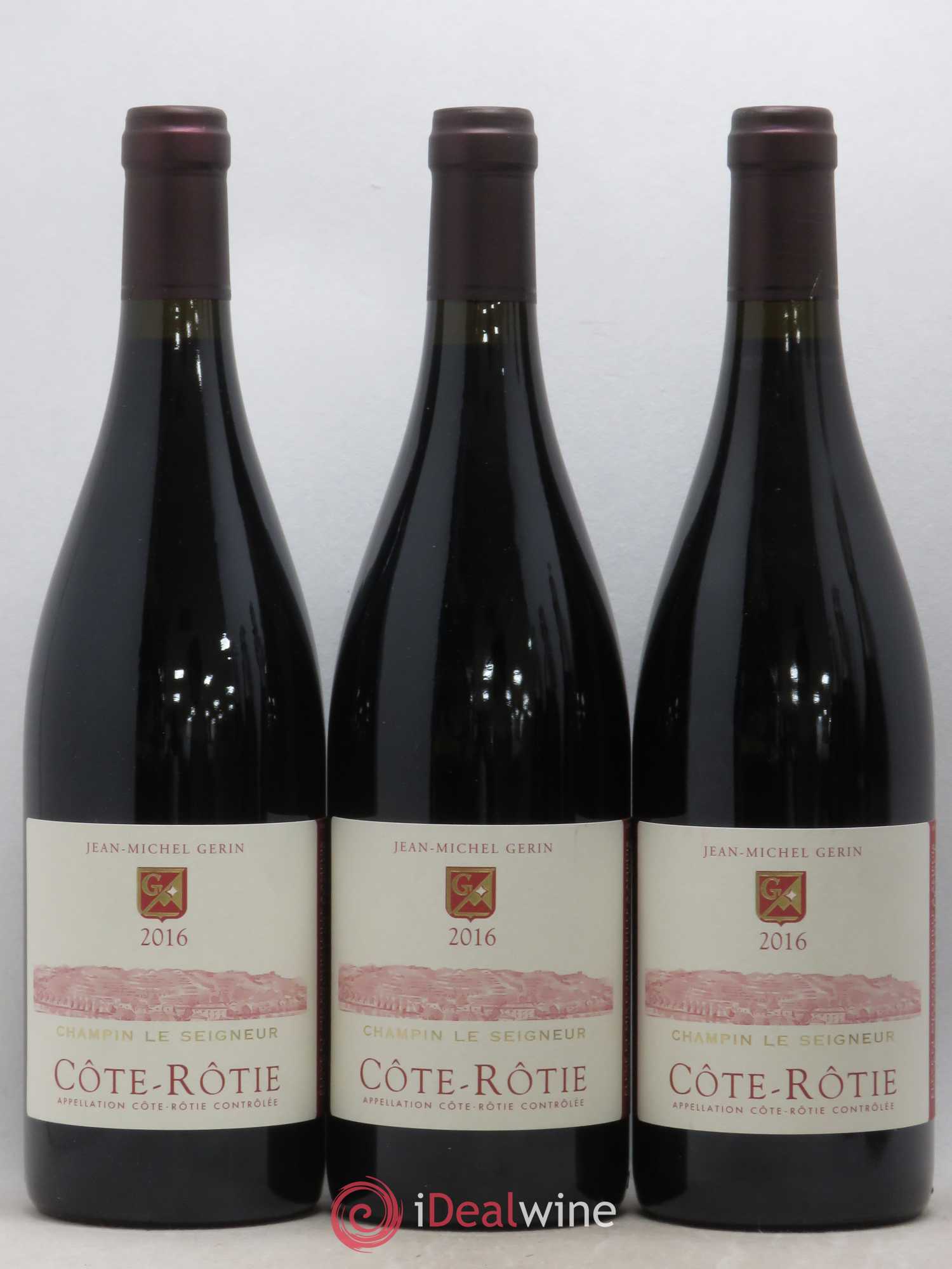 Côte-Rôtie Champin Le Seigneur Jean-Michel Gerin 2016 - Lot de 3 bouteilles - 0