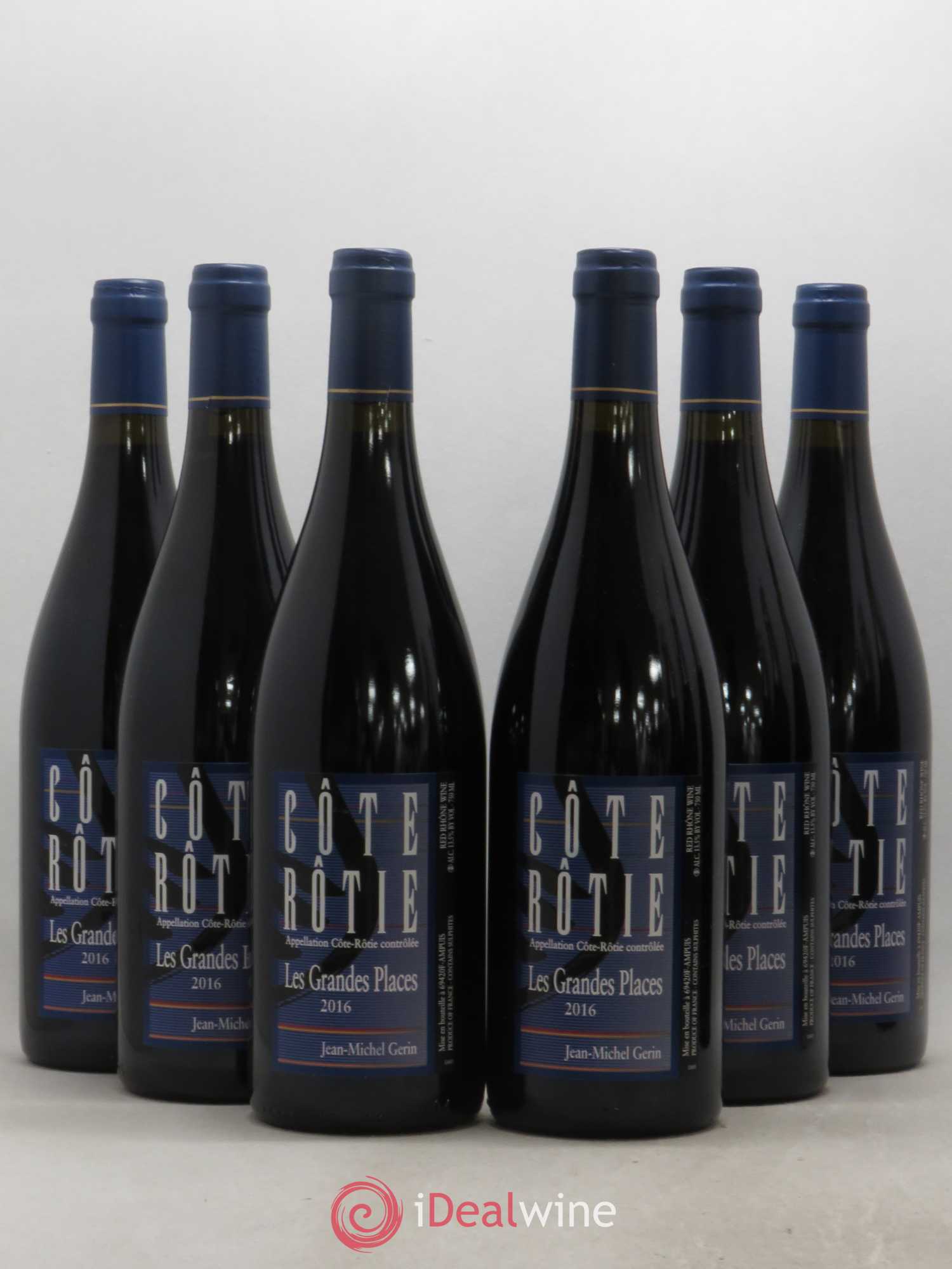 Côte-Rôtie Les Grandes Places Jean-Michel Gerin 2016 - Lot de 6 bouteilles - 0