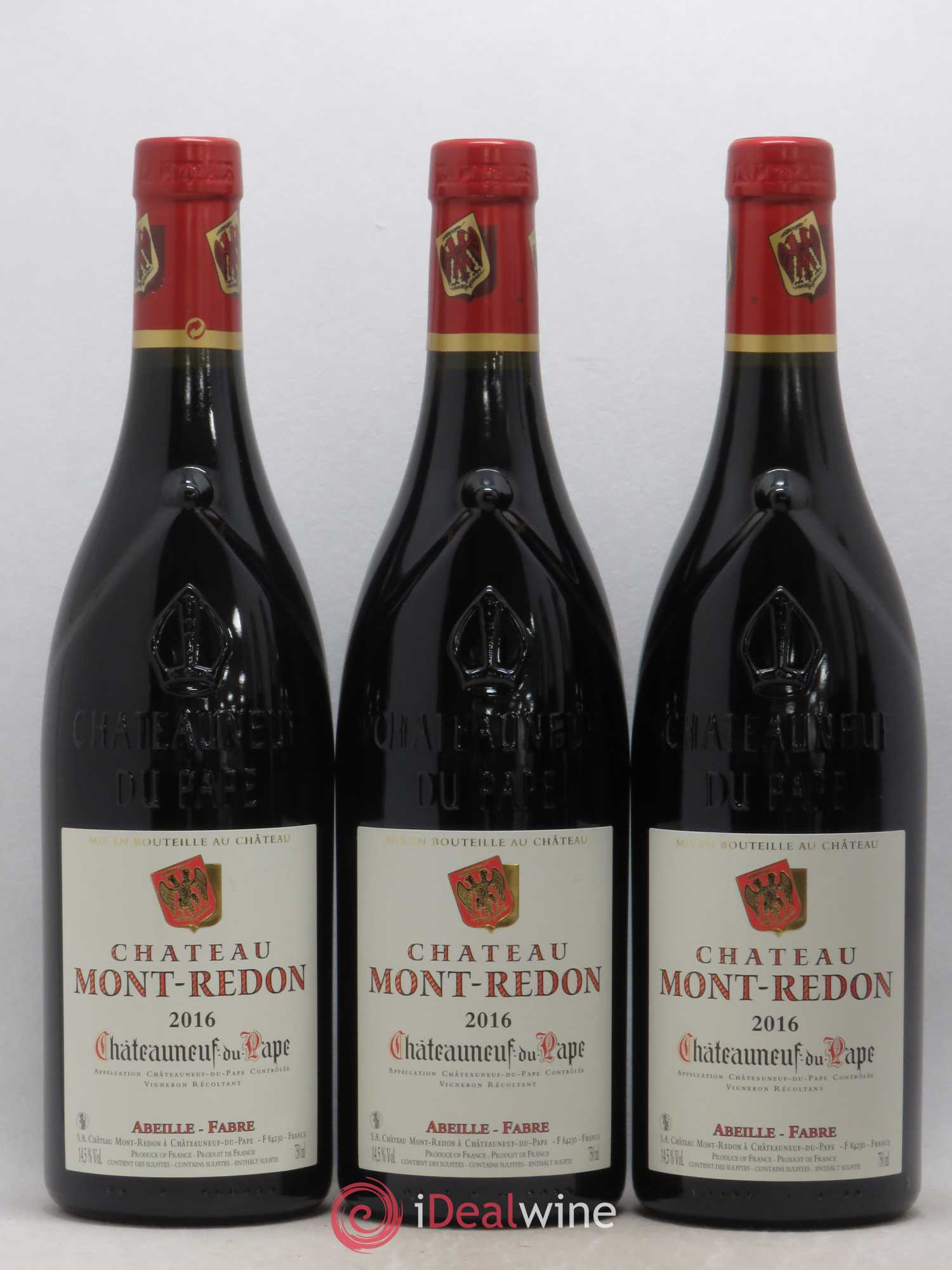 Châteauneuf-du-Pape Château Mont-Redon Famille Abeille-Fabre 2016 - Lot de 3 bouteilles - 0