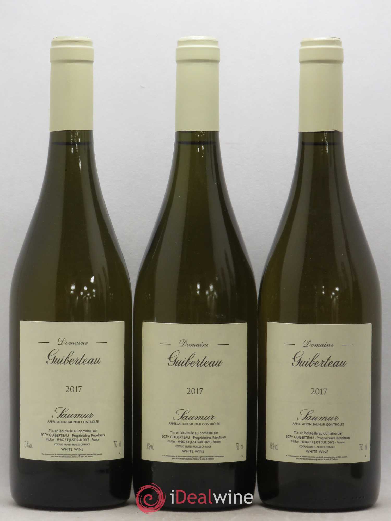 Saumur Domaine Guiberteau 2017 - Lot de 3 bouteilles - 0
