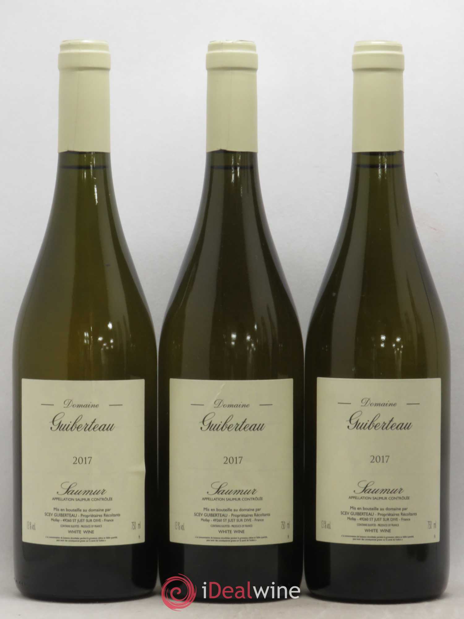 Saumur Domaine Guiberteau 2017 - Lot de 3 bouteilles - 0