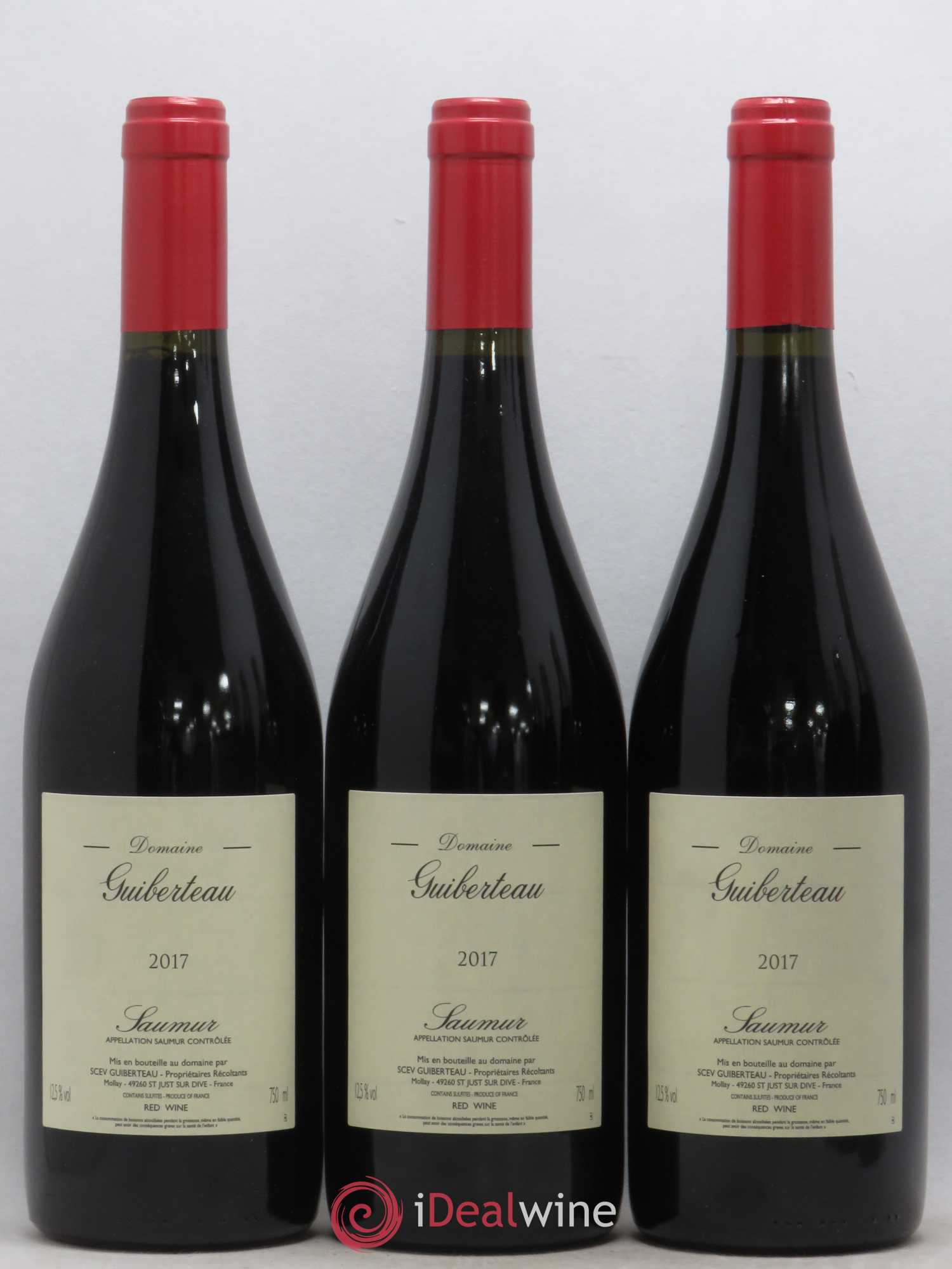 Saumur Domaine Guiberteau 2017 - Lot de 3 bouteilles - 0