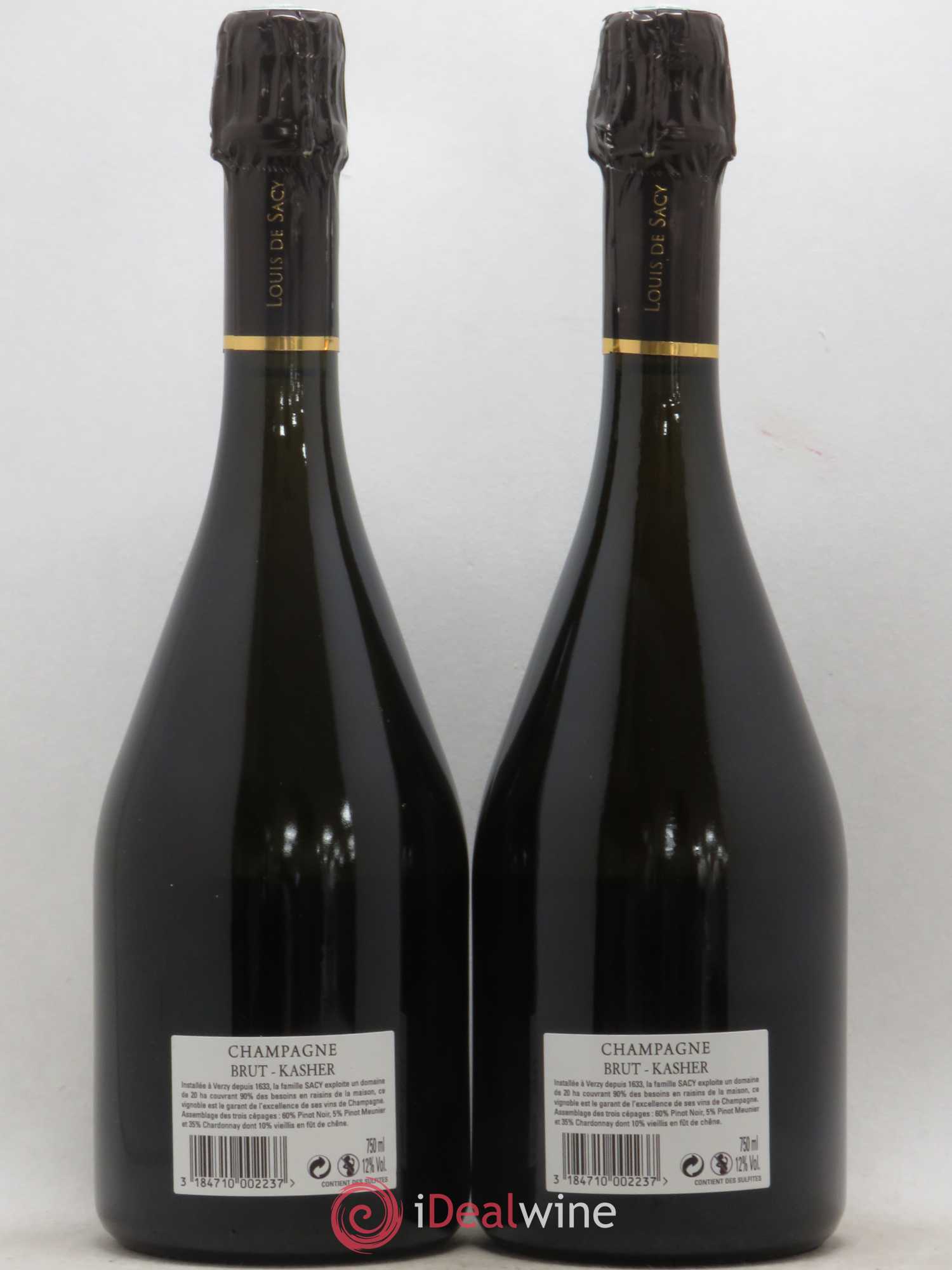 Champagne Brut Kasher Louis de Sacy - Posten von 2 Flaschen - 1