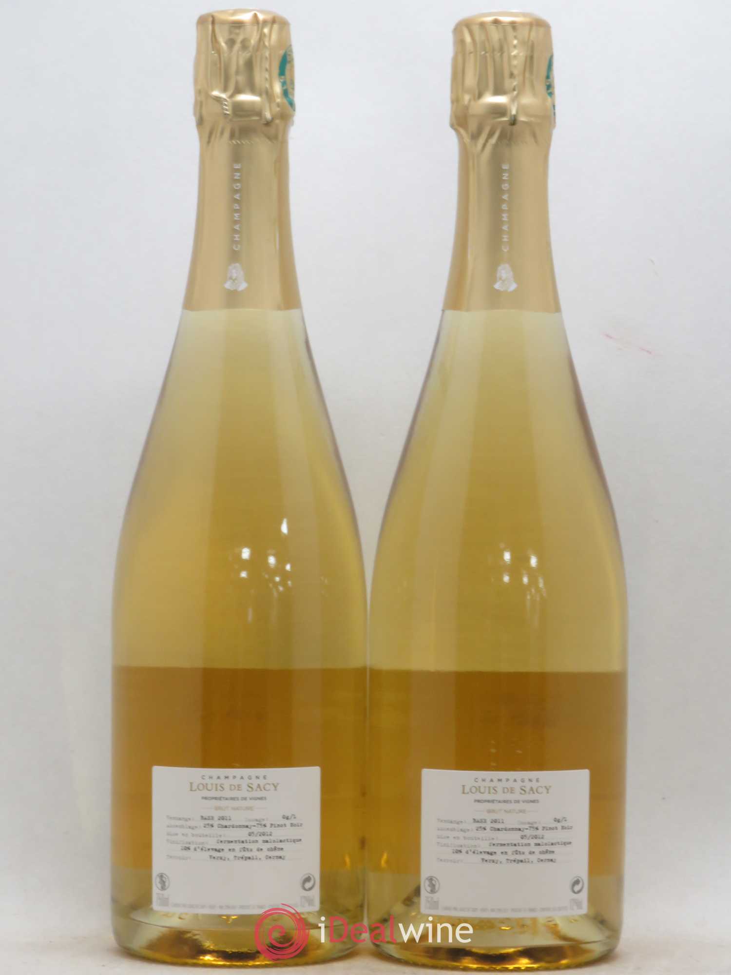 Champagne Cuvée Nue Louis de Sacy Brut Nature - Posten von 2 Flaschen - 1
