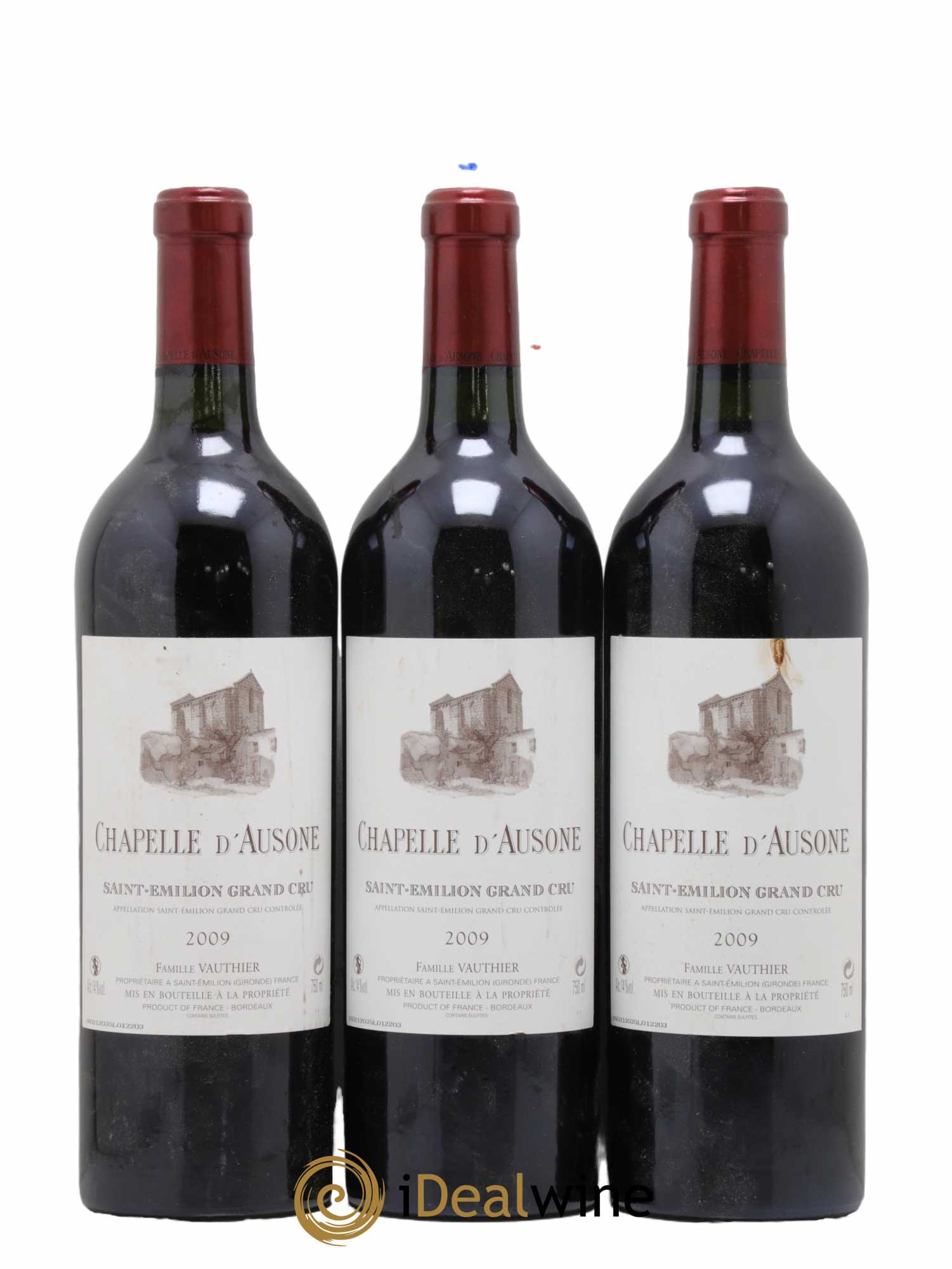 Chapelle d'Ausone Second Vin 2009 - Lot de 3 bouteilles - 0