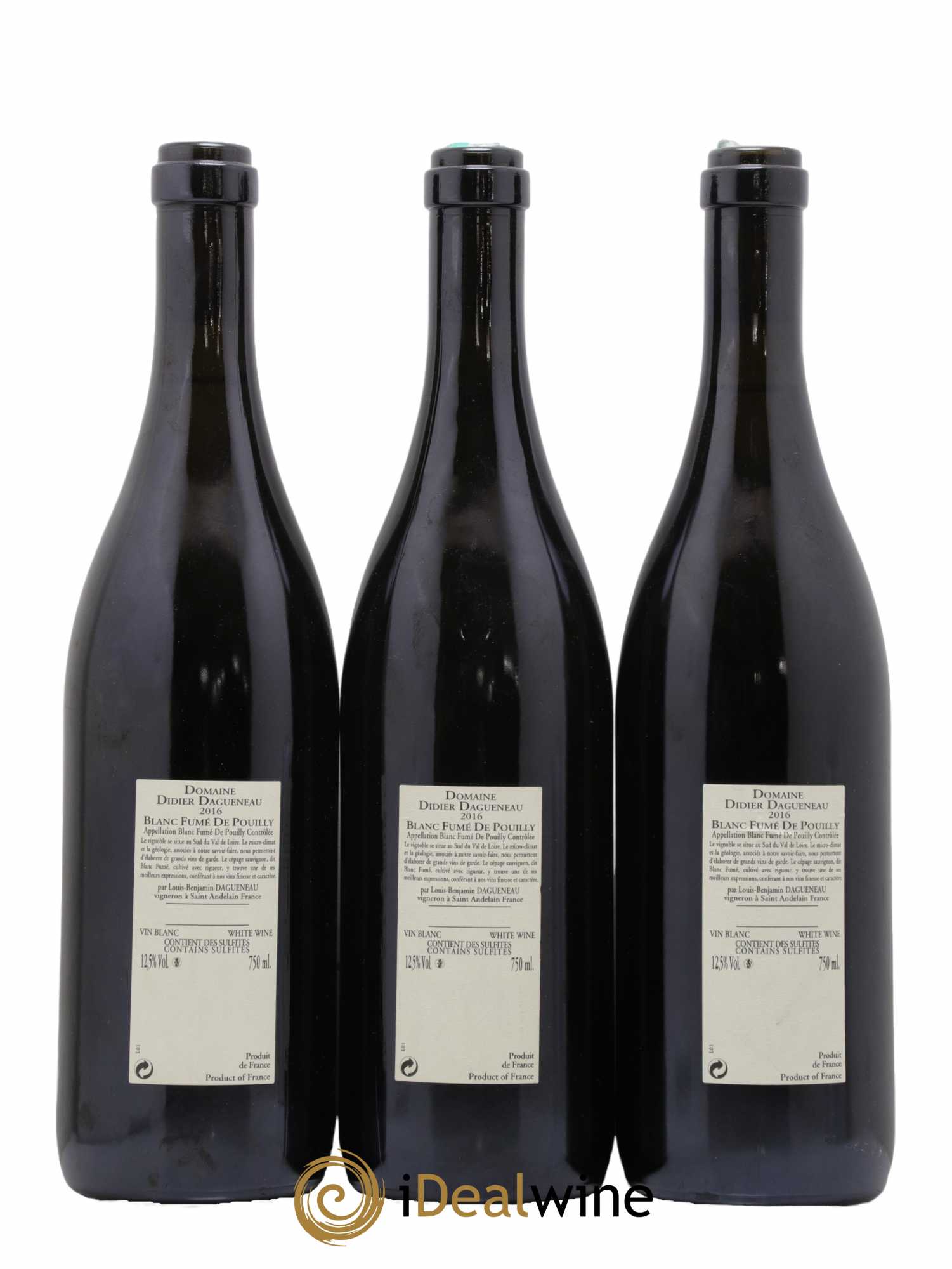 Vin de France (anciennement Pouilly-Fumé) Buisson Renard Dagueneau (Domaine Didier - Louis-Benjamin) 2016 - Lot de 3 bouteilles - 1