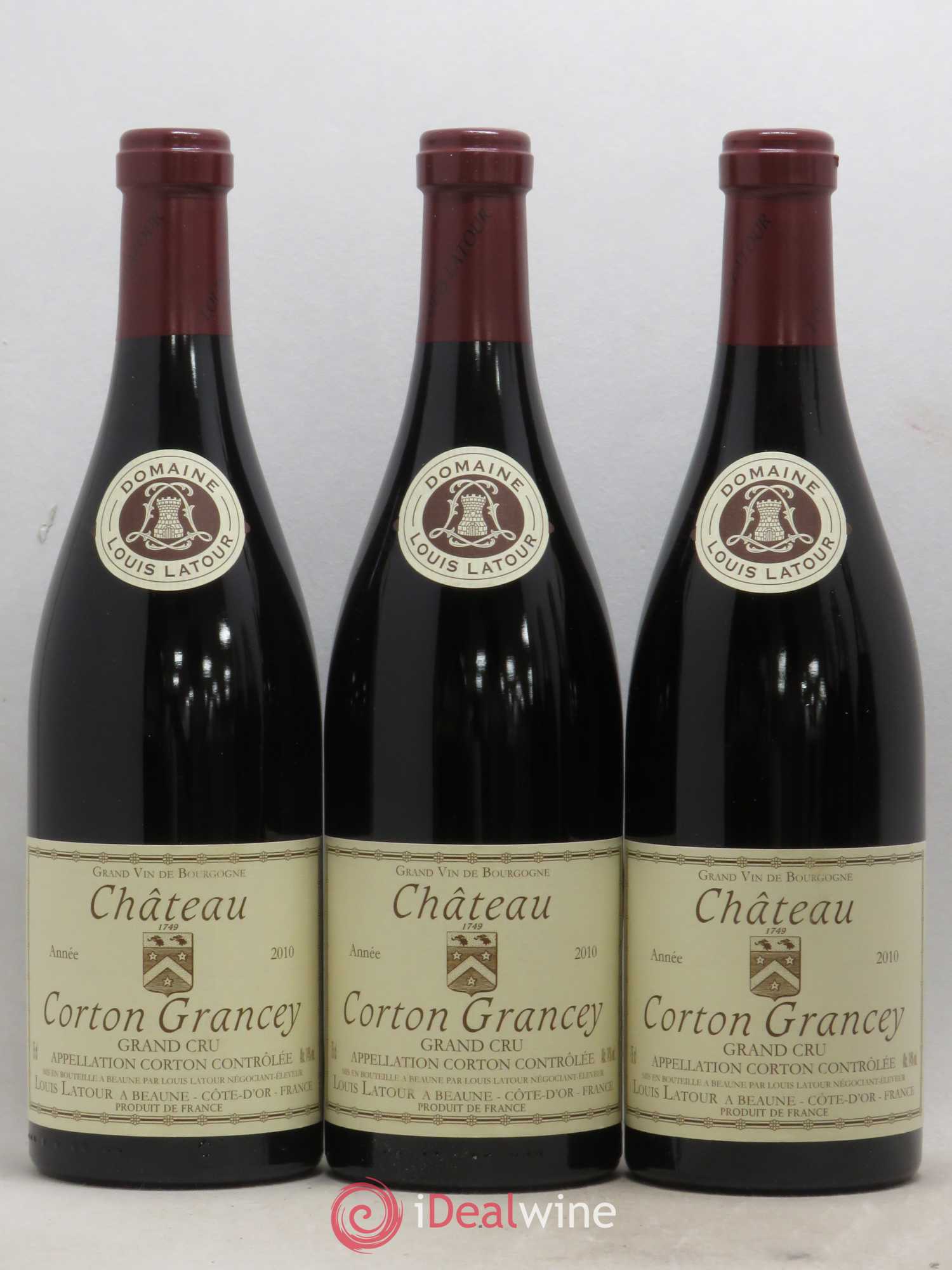 Corton Grand Cru Château Corton Grancey Louis Latour 2010 - Lot de 6 bouteilles - 1