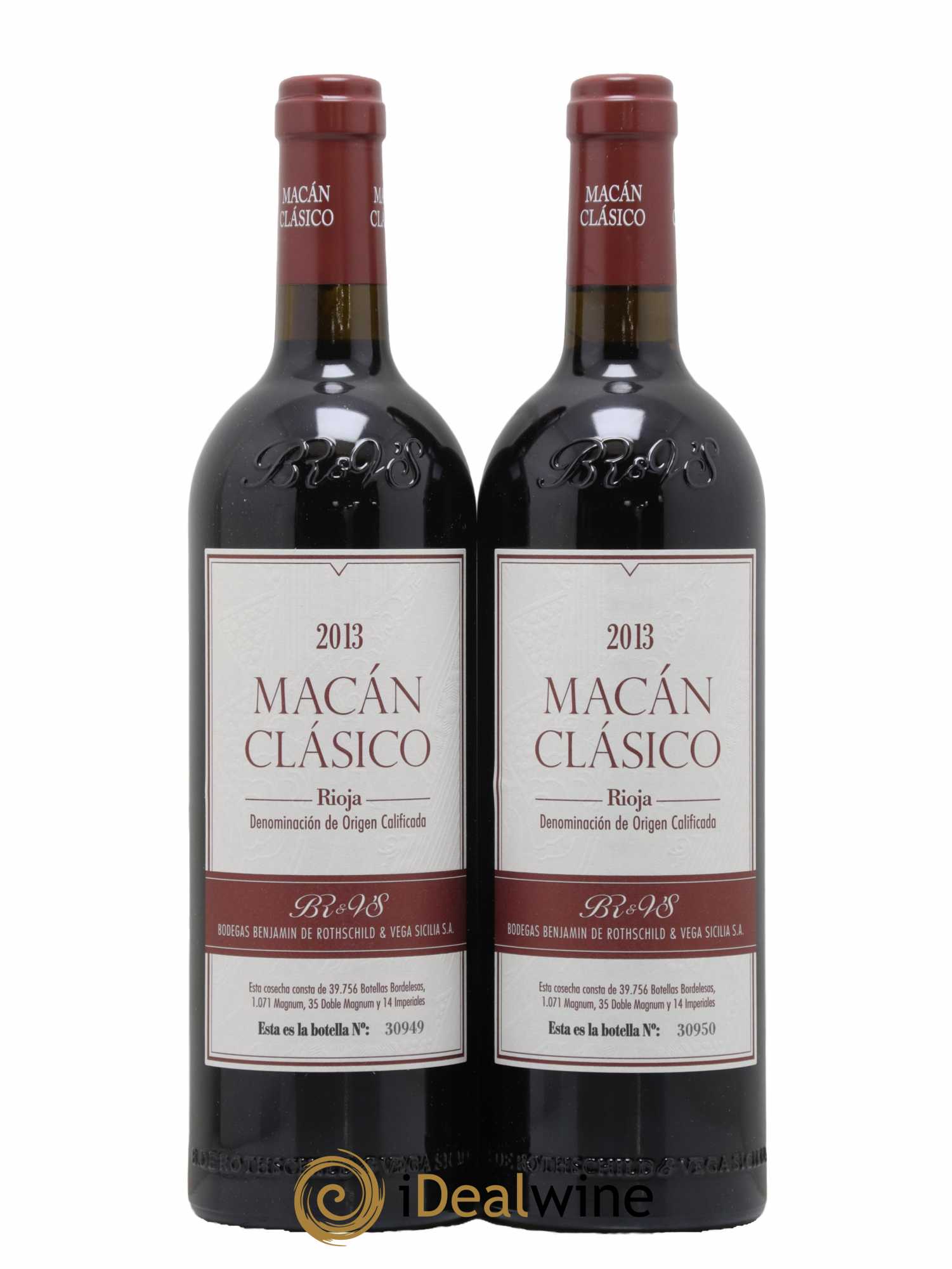 Rioja DOCa Macan Benjamin de Rothschild & Vega Sicilia S.A 2013 - Posten von 2 Flaschen - 0