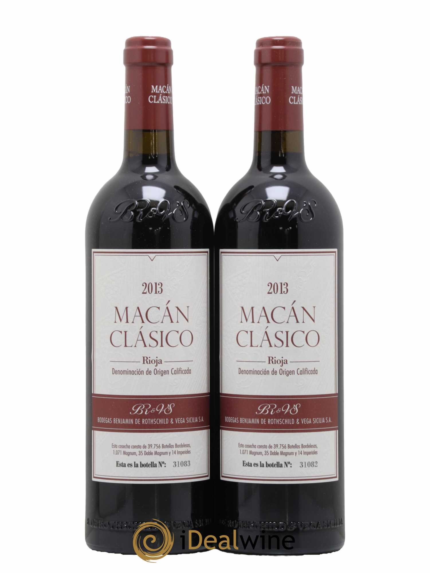 Rioja DOCa Macan Benjamin de Rothschild & Vega Sicilia S.A 2013 - Lot de 2 bouteilles - 0