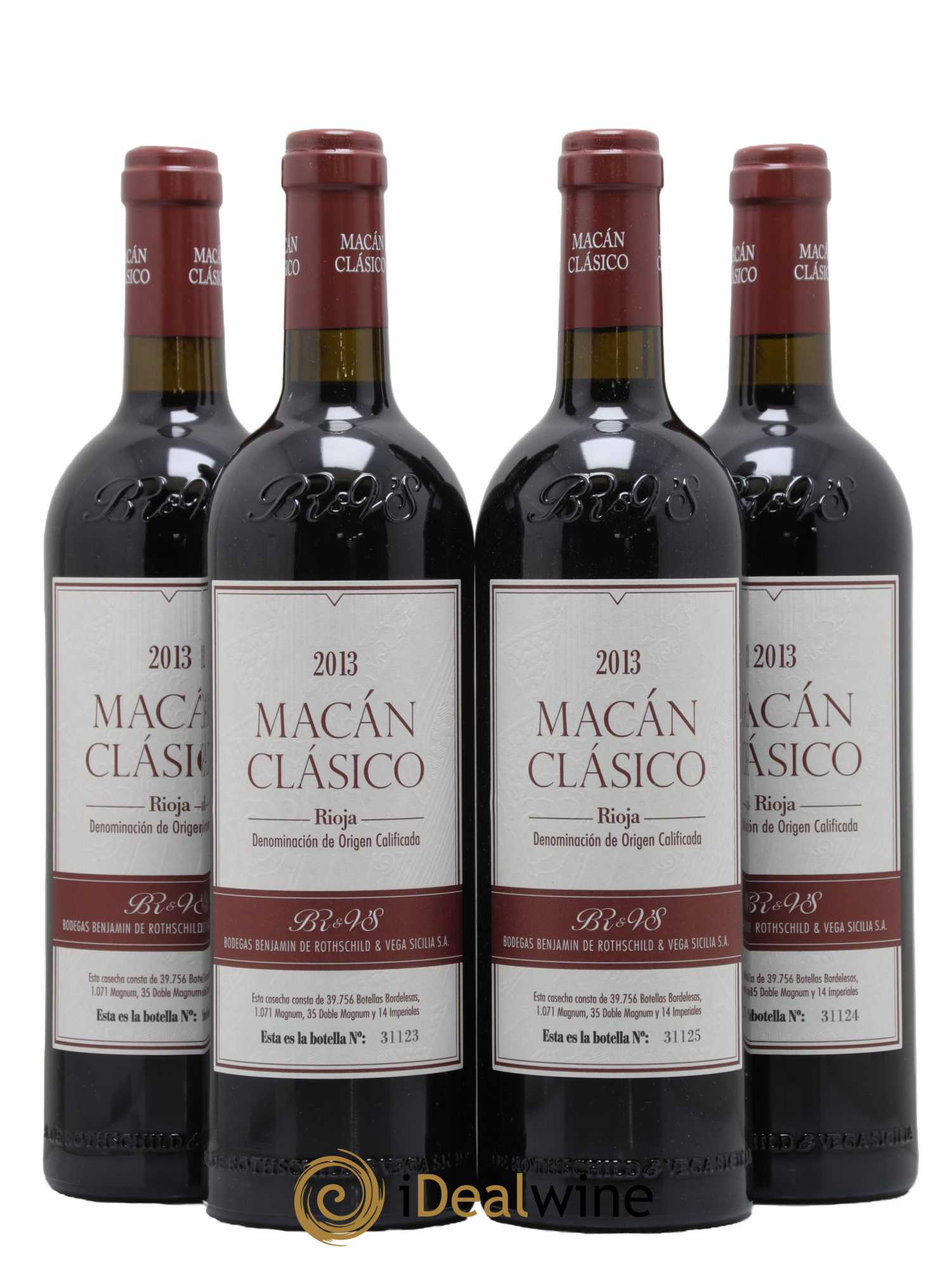 Rioja DOCa Macan Benjamin de Rothschild & Vega Sicilia S.A 2013 - Lot de 4 bouteilles - 0