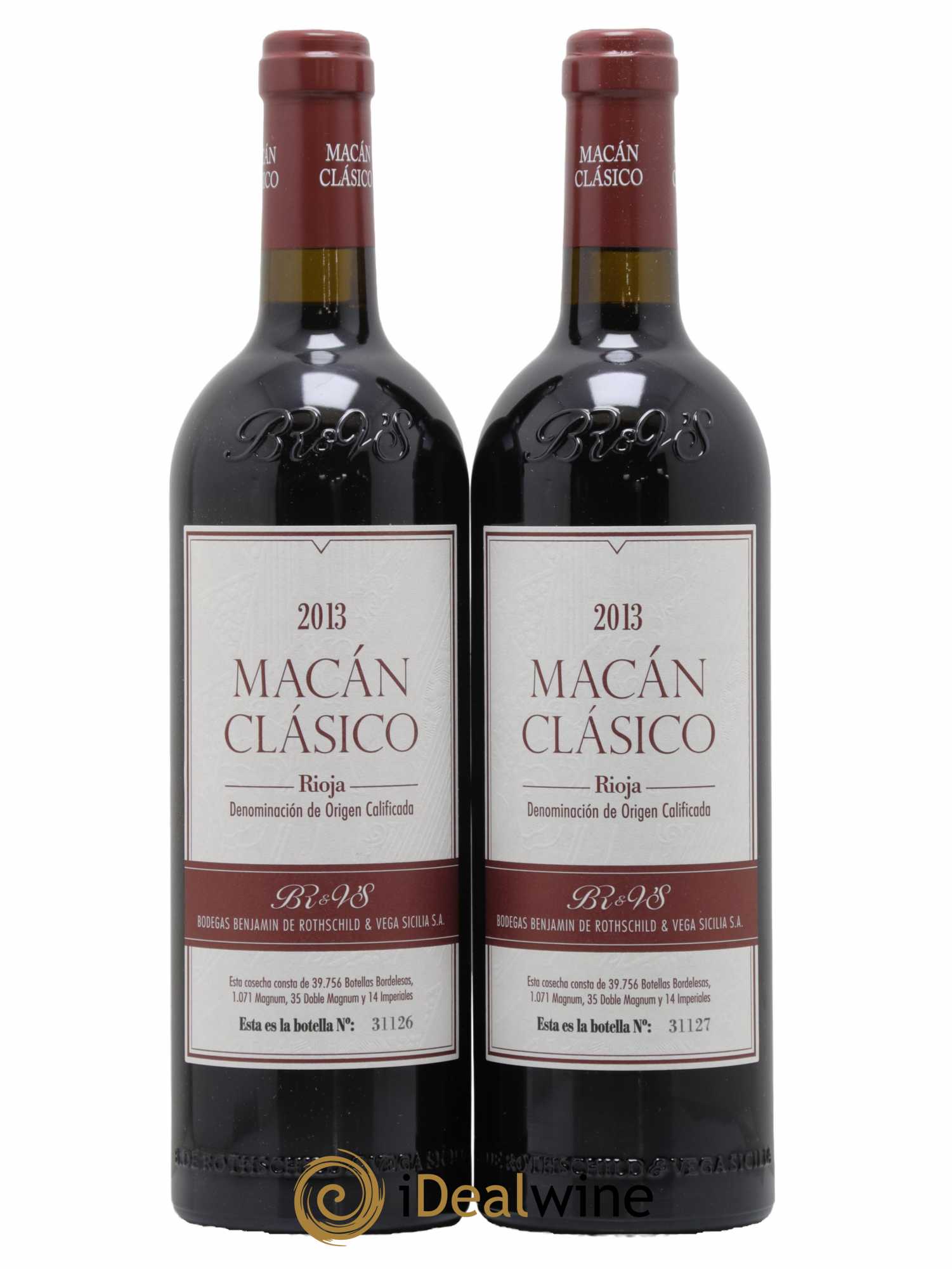 Rioja DOCa Macan Benjamin de Rothschild & Vega Sicilia S.A 2013 - Lot de 2 bouteilles - 0