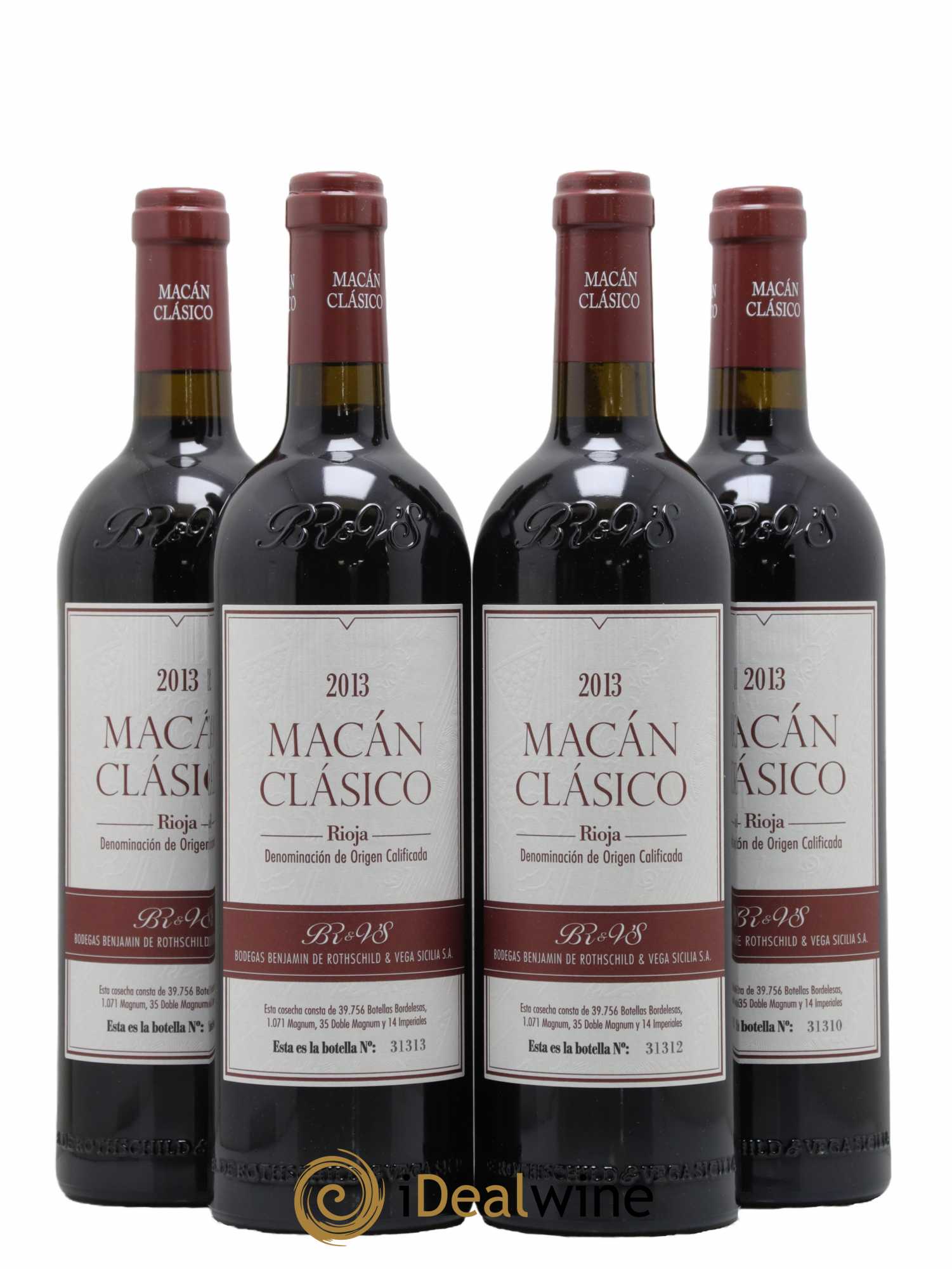 Rioja DOCa Macan Benjamin de Rothschild & Vega Sicilia S.A 2013 - Posten von 4 Flaschen - 0