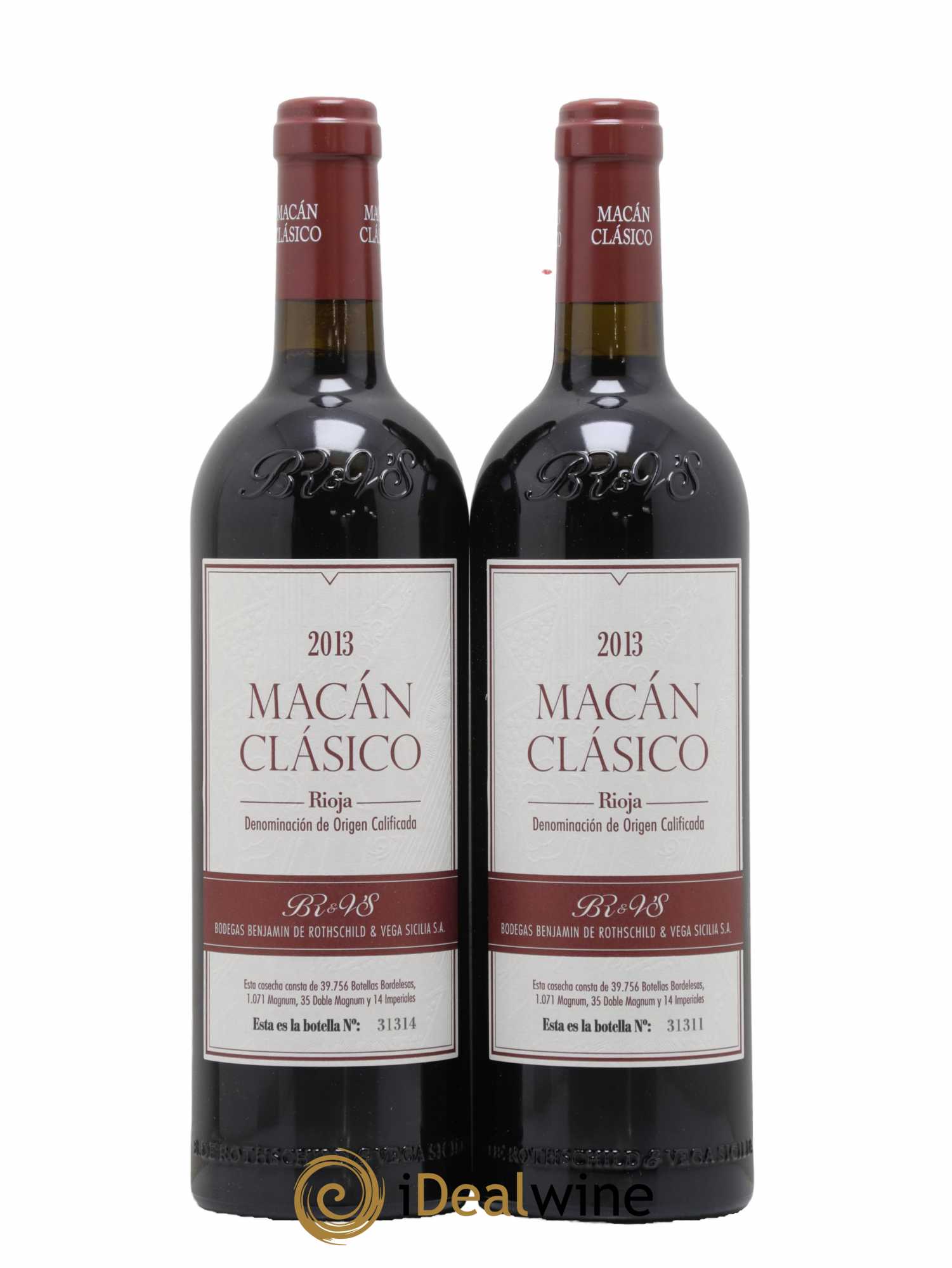 Rioja DOCa Macan Benjamin de Rothschild & Vega Sicilia S.A 2013 - Lot de 2 bouteilles - 0