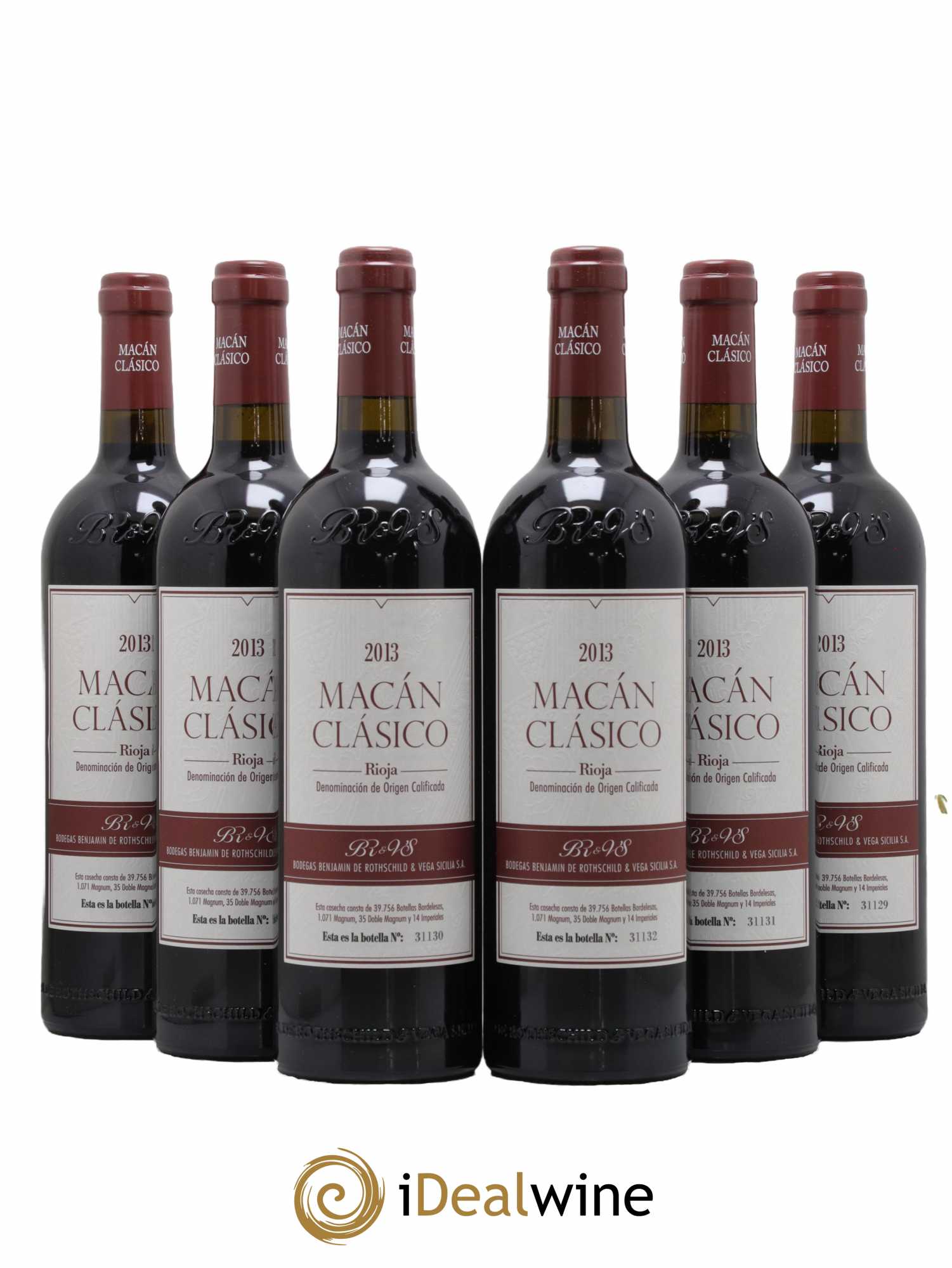 Rioja DOCa Macan Benjamin de Rothschild & Vega Sicilia S.A 2013 - Lot de 6 bouteilles - 0