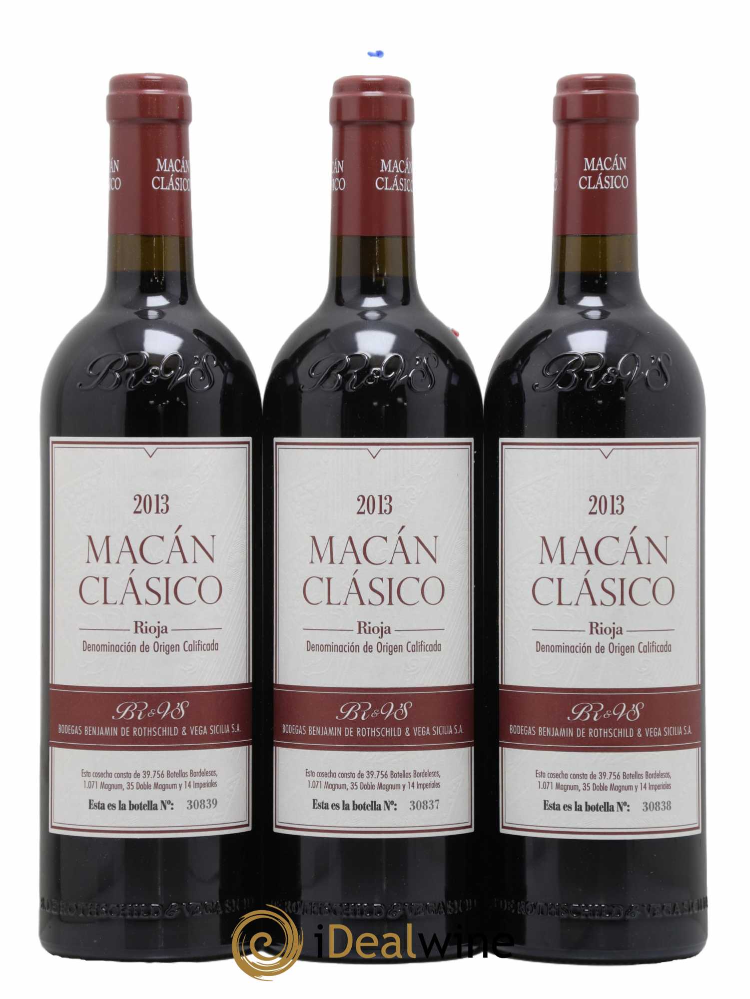 Rioja DOCa Macan Benjamin de Rothschild & Vega Sicilia S.A 2013 - Posten von 6 Flaschen - 2