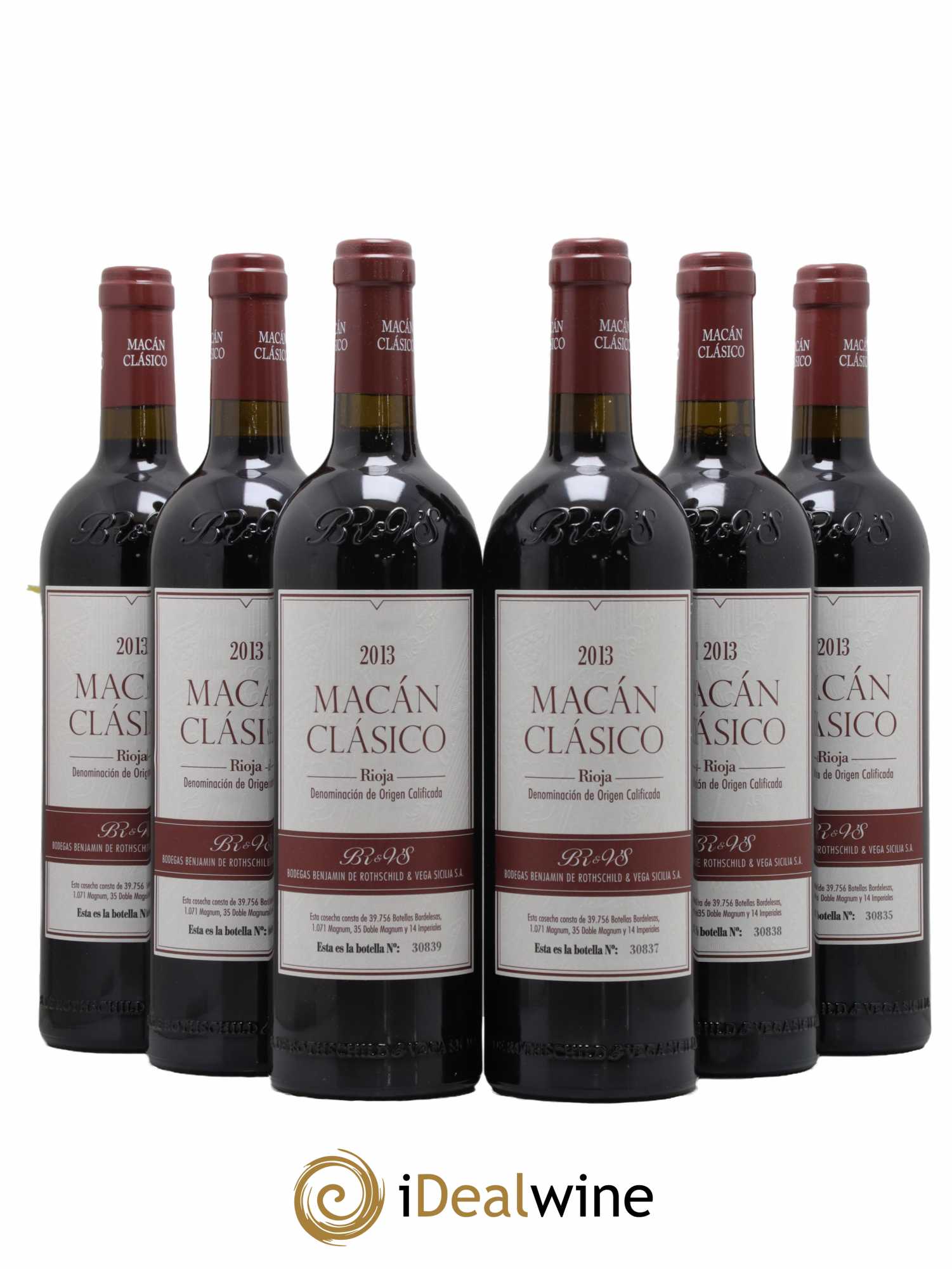 Rioja DOCa Macan Benjamin de Rothschild & Vega Sicilia S.A 2013 - Posten von 6 Flaschen - 0