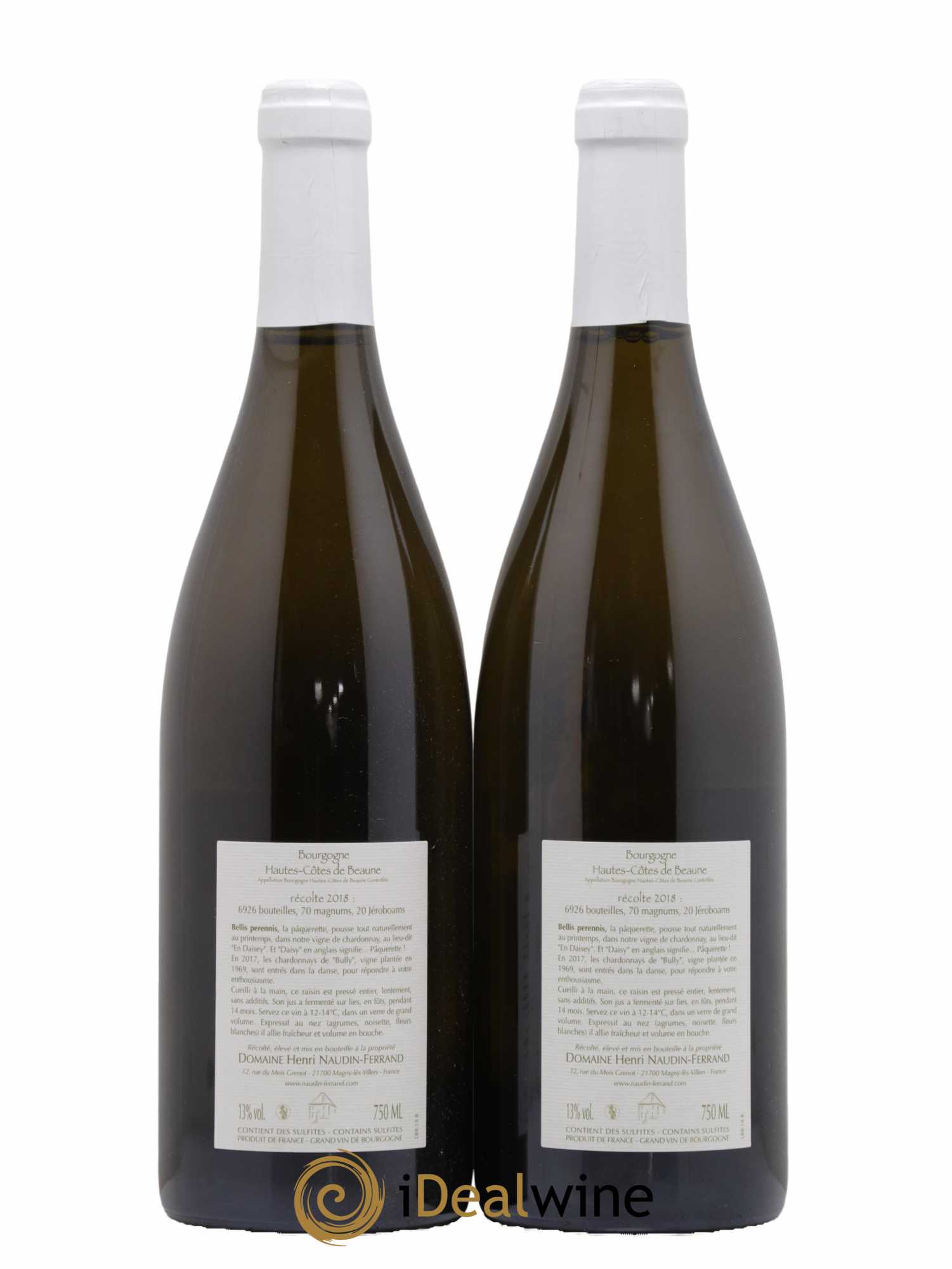 Hautes-Côtes de Beaune Bellis Perennis Naudin-Ferrand (Domaine) 2018 - Lot de 2 bouteilles - 1