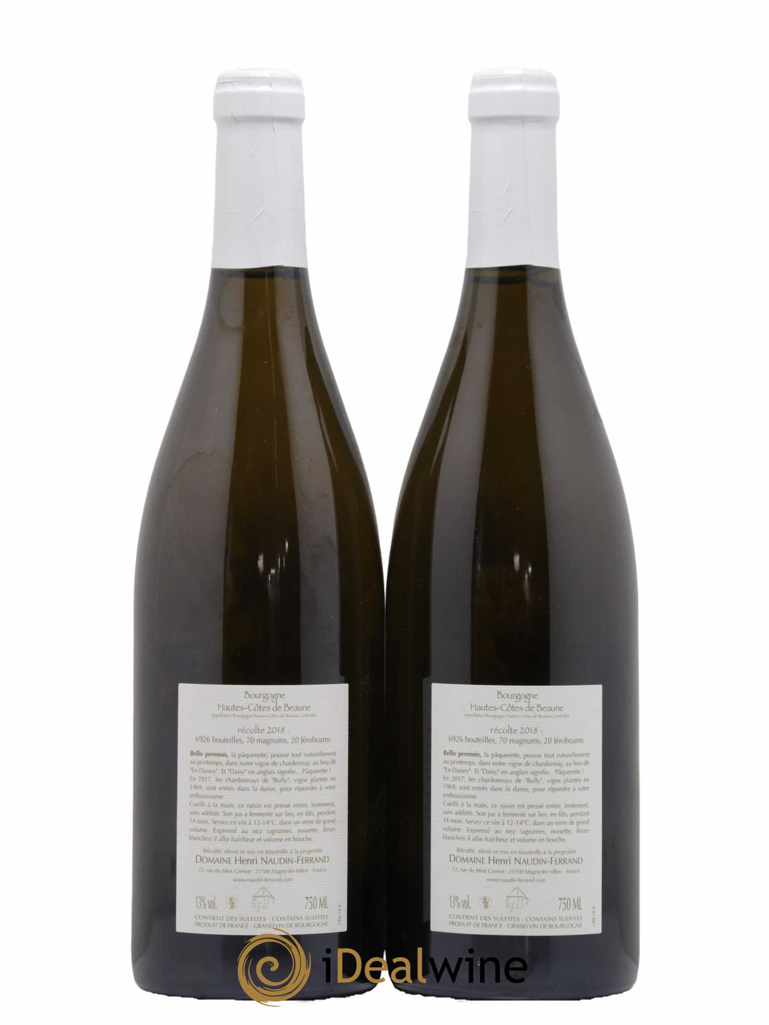 Hautes-Côtes de Beaune Bellis Perennis Naudin-Ferrand (Domaine) 2018 - Lot de 2 bouteilles - 1