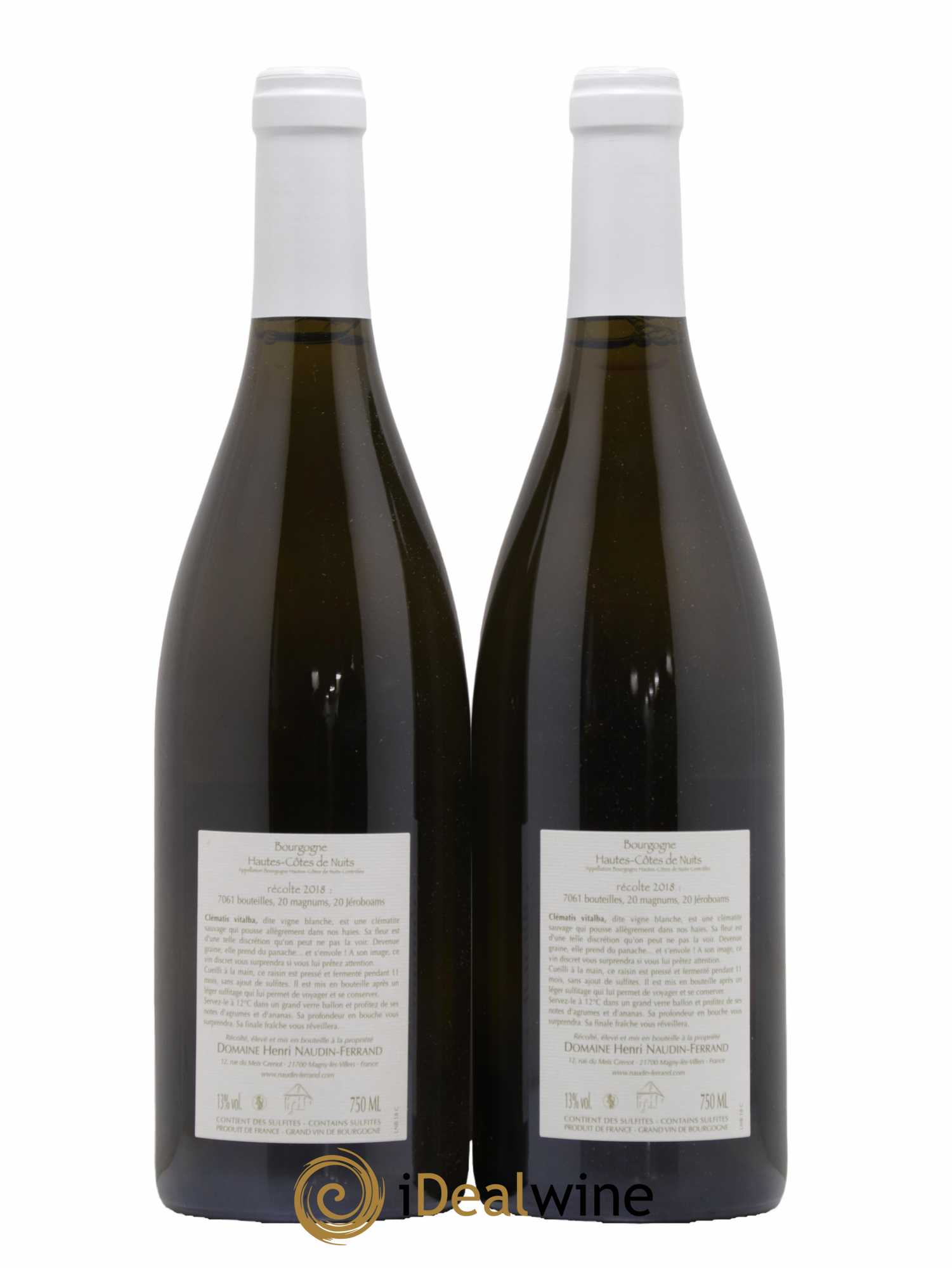 Hautes-Côtes de Nuits Clématis vitalba Naudin-Ferrand (Domaine) 2018 - Lot de 2 bouteilles - 1