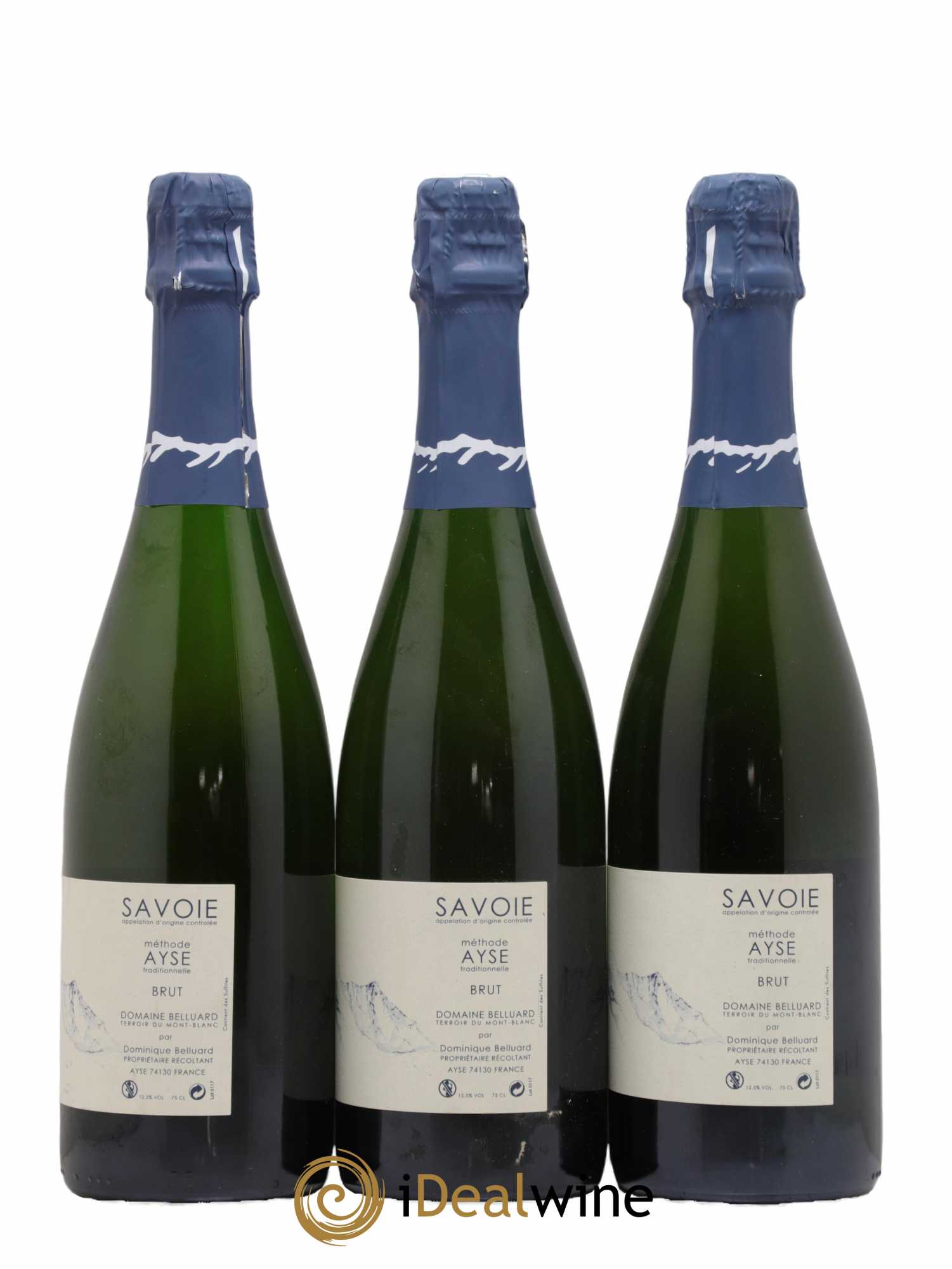 Vin de Savoie Ayse Les Perles du Mont Blanc Domaine Belluard Brut - Lot of 3 bottles - 1