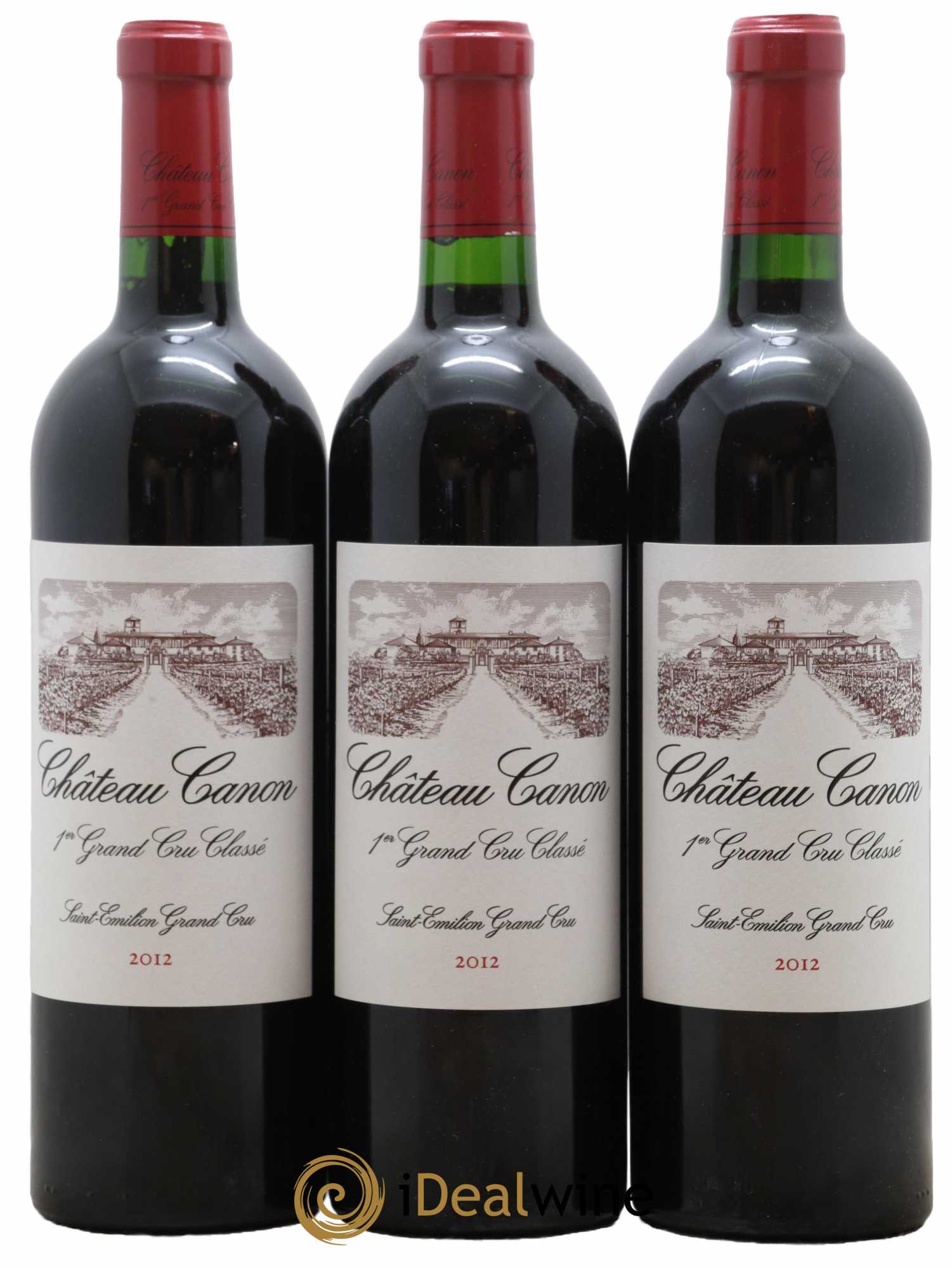 Château Canon 1er Grand Cru Classé B 2012 - Lot de 3 bouteilles - 0