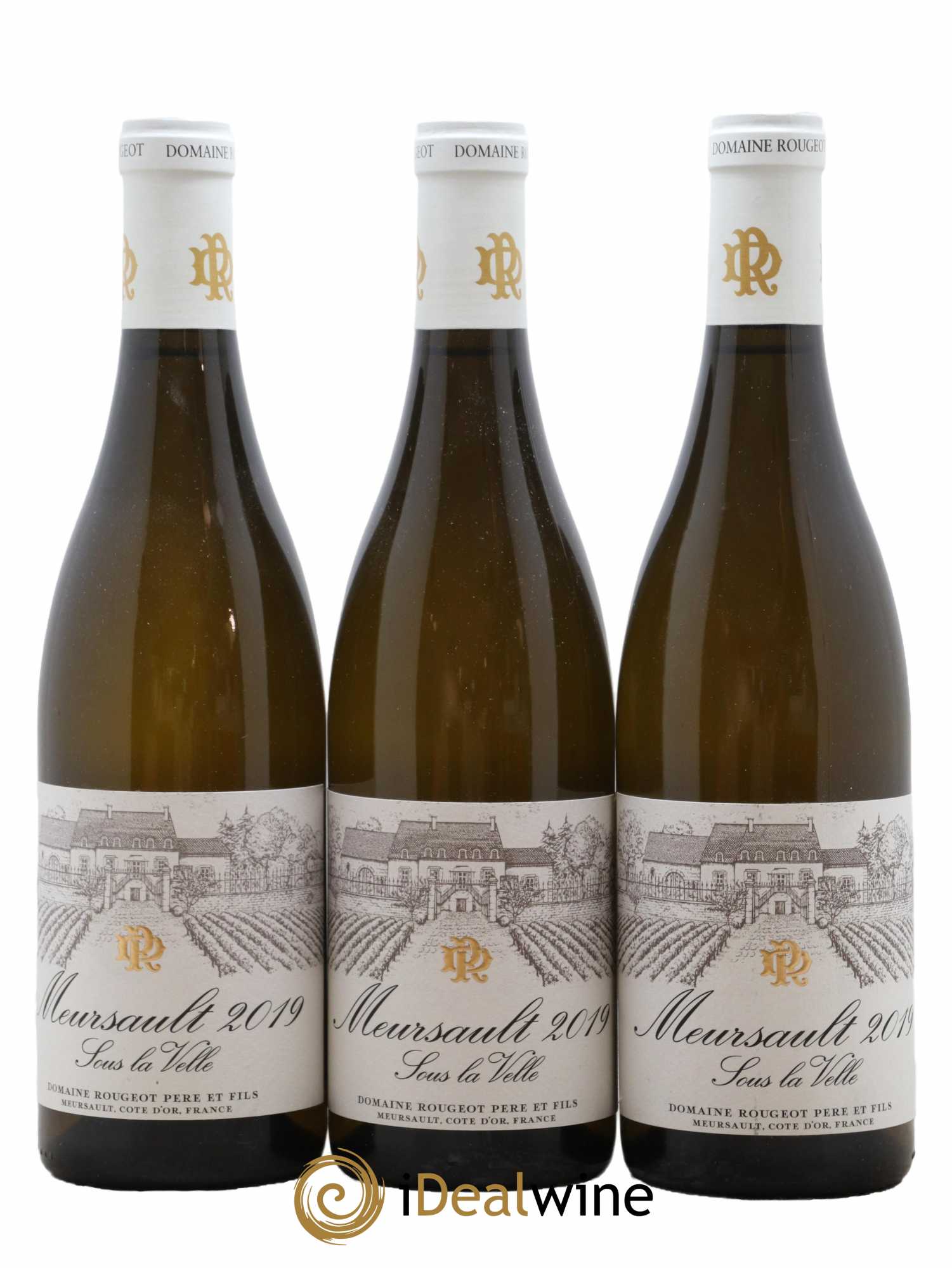 Meursault Sous la Velle Rougeot Père et Fils 2019 - Lot de 3 bouteilles - 0