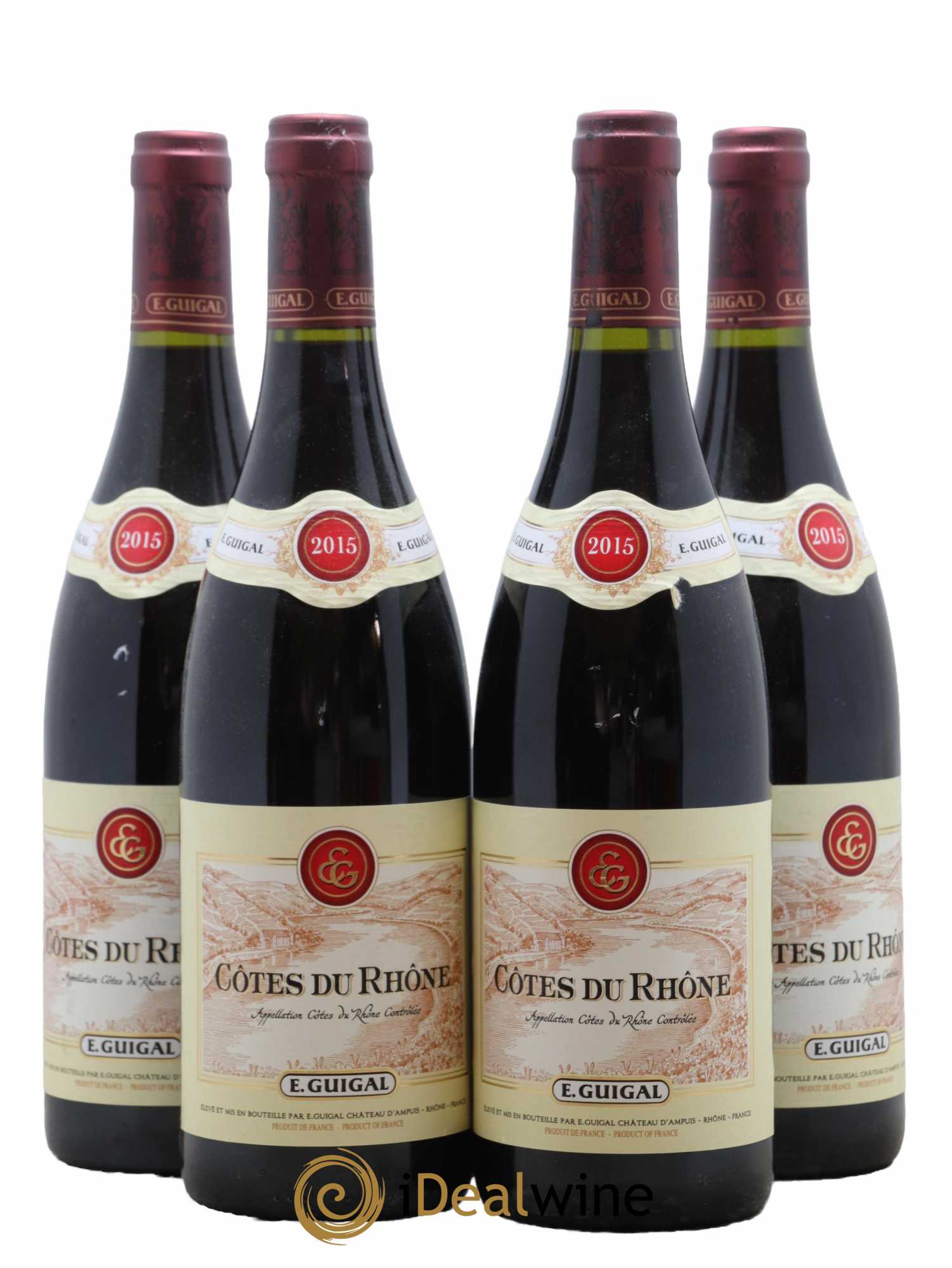 Côtes-du-Rhône Guigal 2015 - Lotto di 4 bottiglie - 0