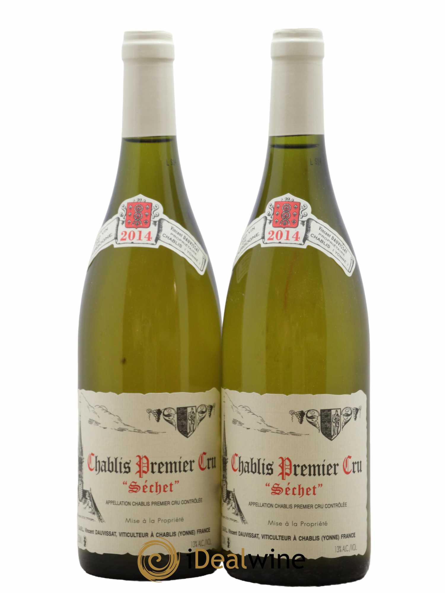 Chablis 1er Cru Séchet Vincent Dauvissat (Domaine) 2014 - Lot de 2 bouteilles - 0