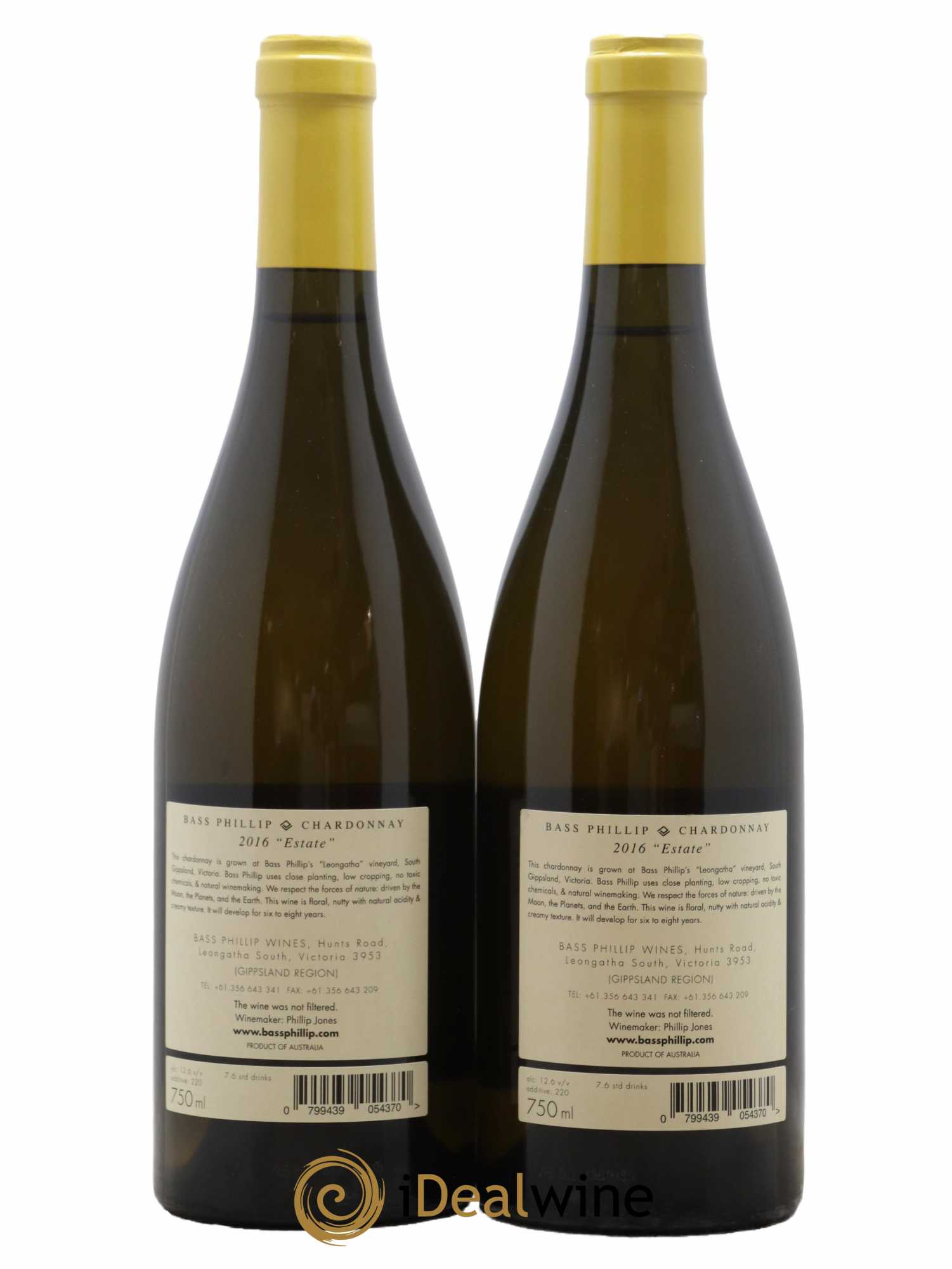 Australie Chardonnay Estate Philippe Bass 2016 - Lot de 2 bouteilles - 1