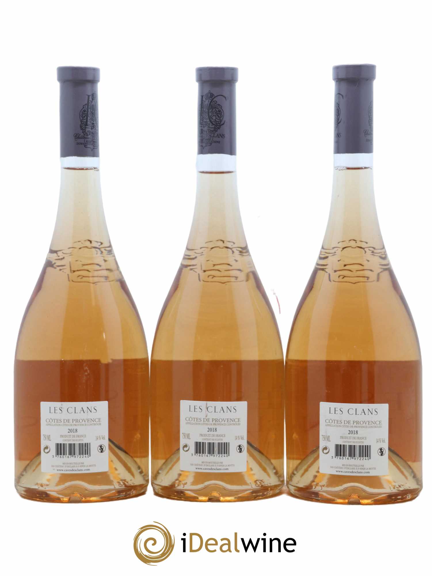 Côtes de Provence Château d'Esclans Les Clans 2018 - Lot de 3 bouteilles - 1