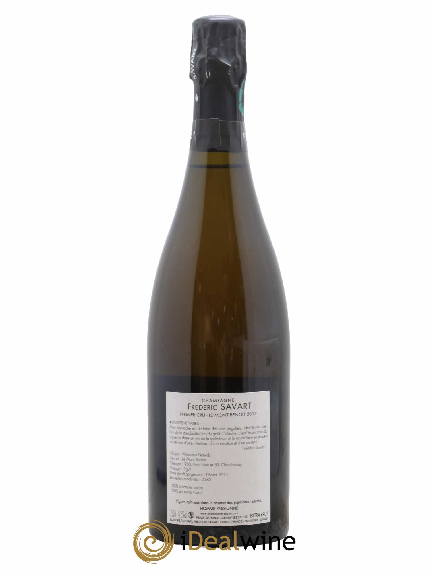 Le Mont Benoit 1er Cru Extra-Brut Vieille Vigne Savart 2017 - Lot de 1 bouteille - 1