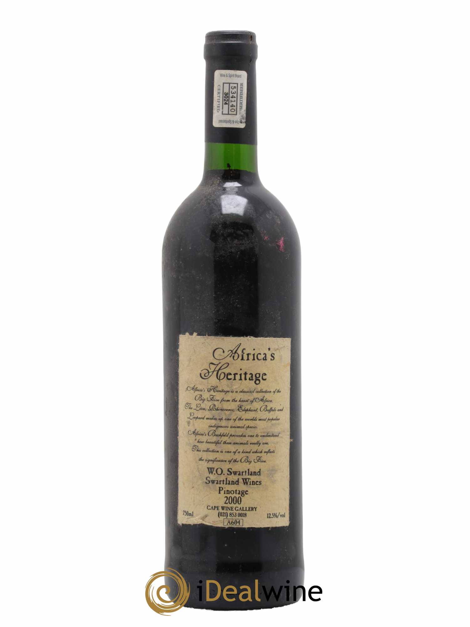 Afrique du Sud Cabernet Sauvignon Chamonix Winery 2000 - Lot de 1 bouteille - 0