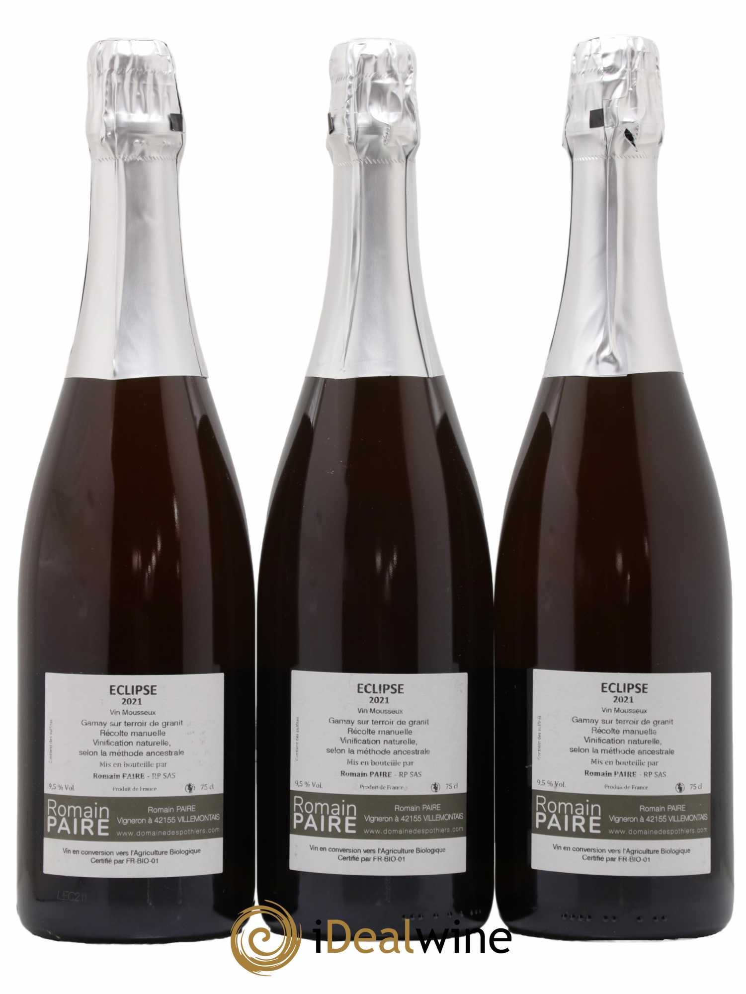 Vin de France Eclipse Romain Paire 2021 - Lot de 3 bouteilles - 1