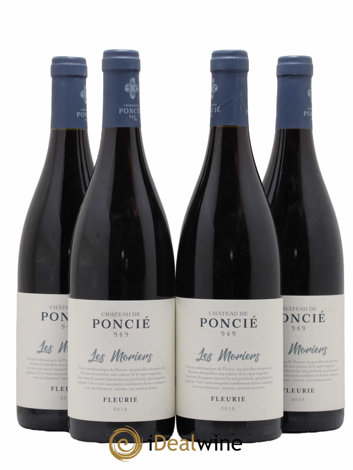 Fleurie Les Moriers Cht De Poncié 2018 - Lot de 4 bouteilles - 0