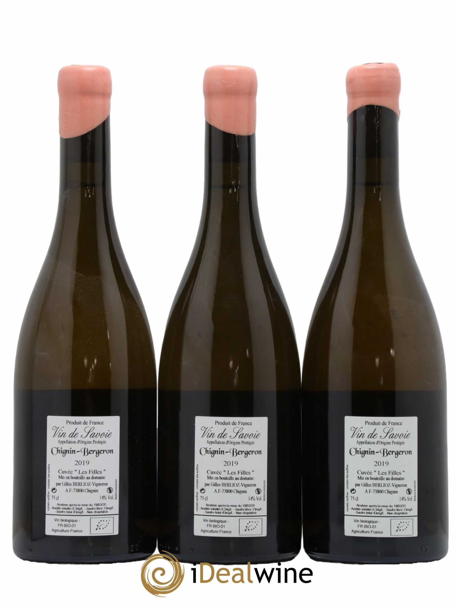 Vin de Savoie Chignin-Bergeron Les Filles Gilles Berlioz 2019 - Lot de 3 bouteilles - 1