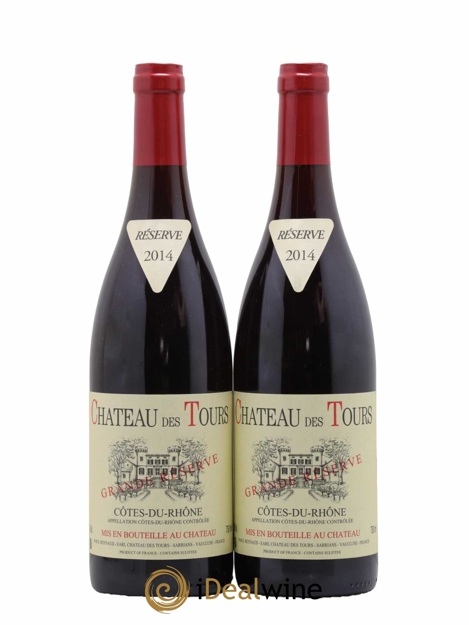 Côtes-du-Rhône Château des Tours Grande Réserve Emmanuel Reynaud 2014 - Lot de 2 bouteilles - 0