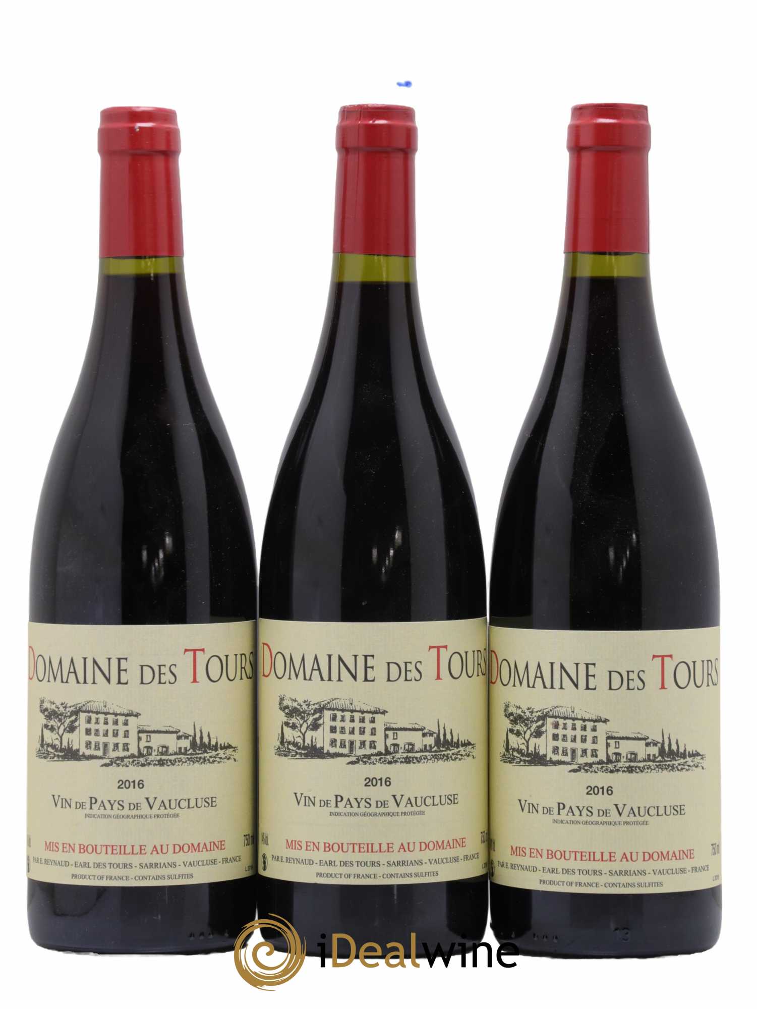 Vaucluse (Vin de Pays de Vaucluse) Domaine des Tours Emmanuel Reynaud 2016 - Lot de 3 bouteilles - 0