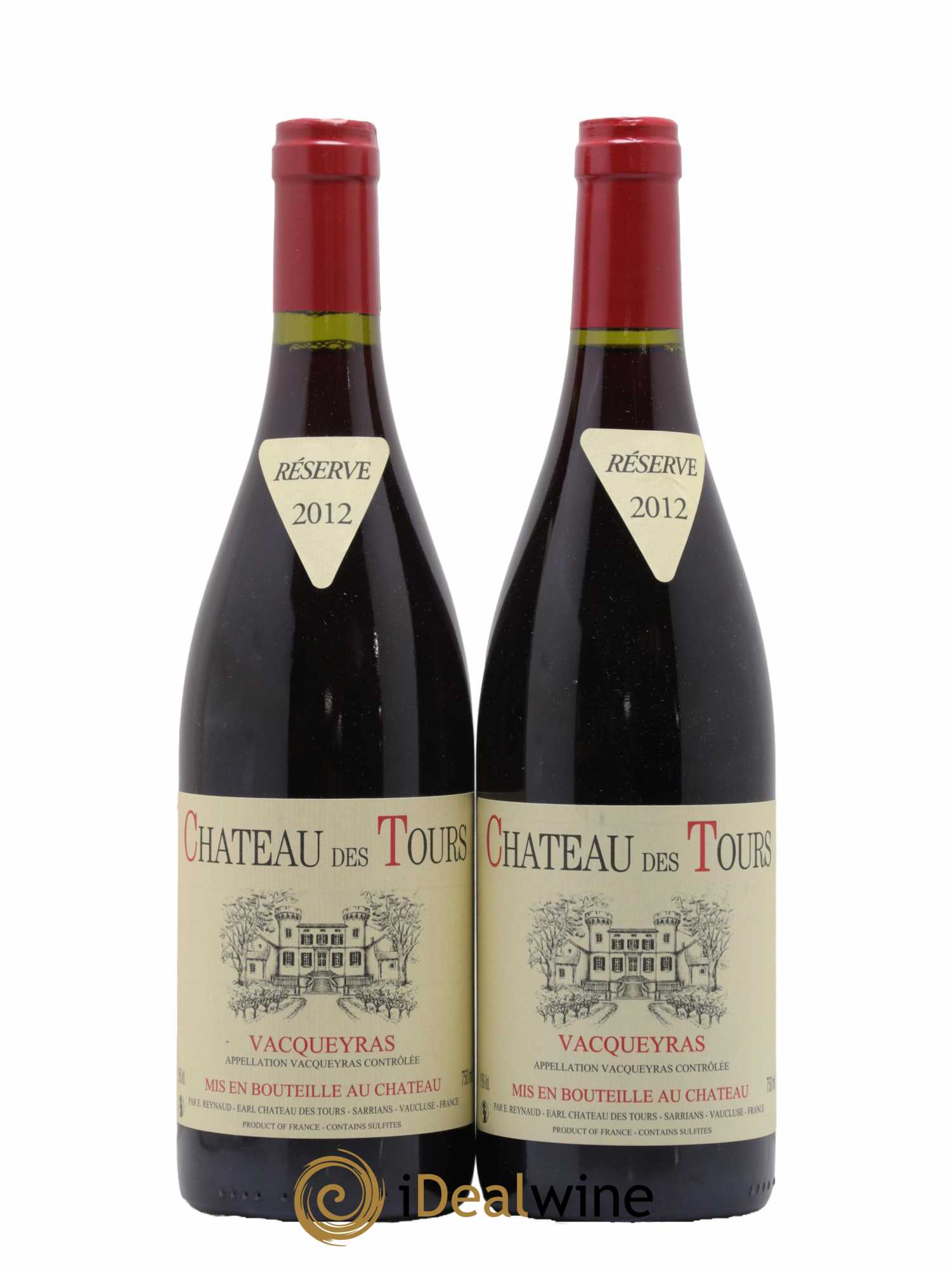 Vacqueyras Château des Tours Emmanuel Reynaud 2012 - Lot de 2 bouteilles - 0