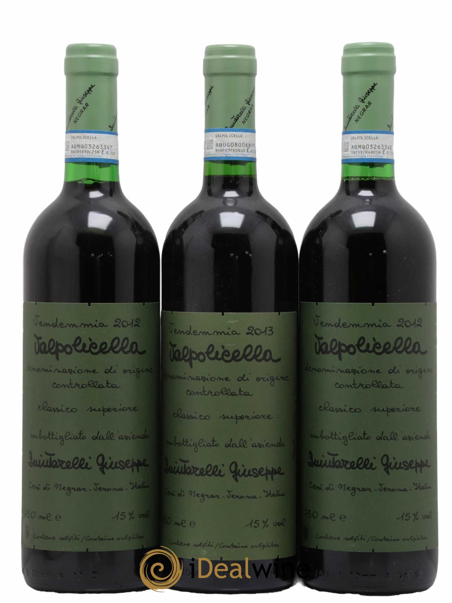 Valpolicella Classico Superiore Giuseppe Quintarelli 2012 - Lot de 3 bouteilles - 0