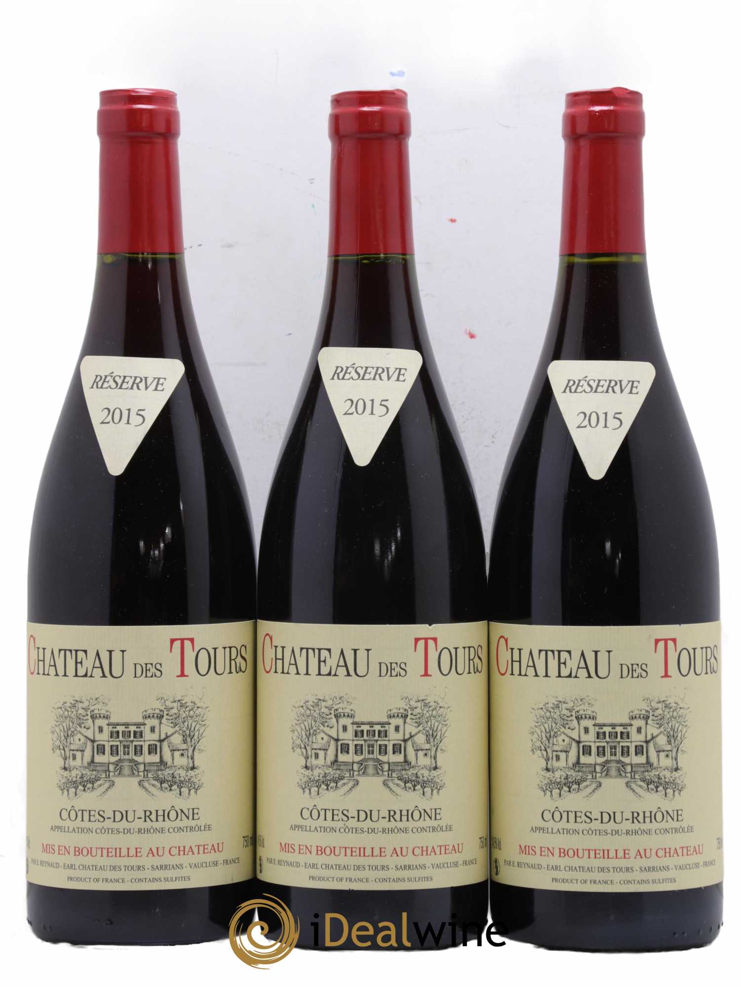 Côtes-du-Rhône Château des Tours Emmanuel Reynaud 2015 - Lot de 3 bouteilles - 0