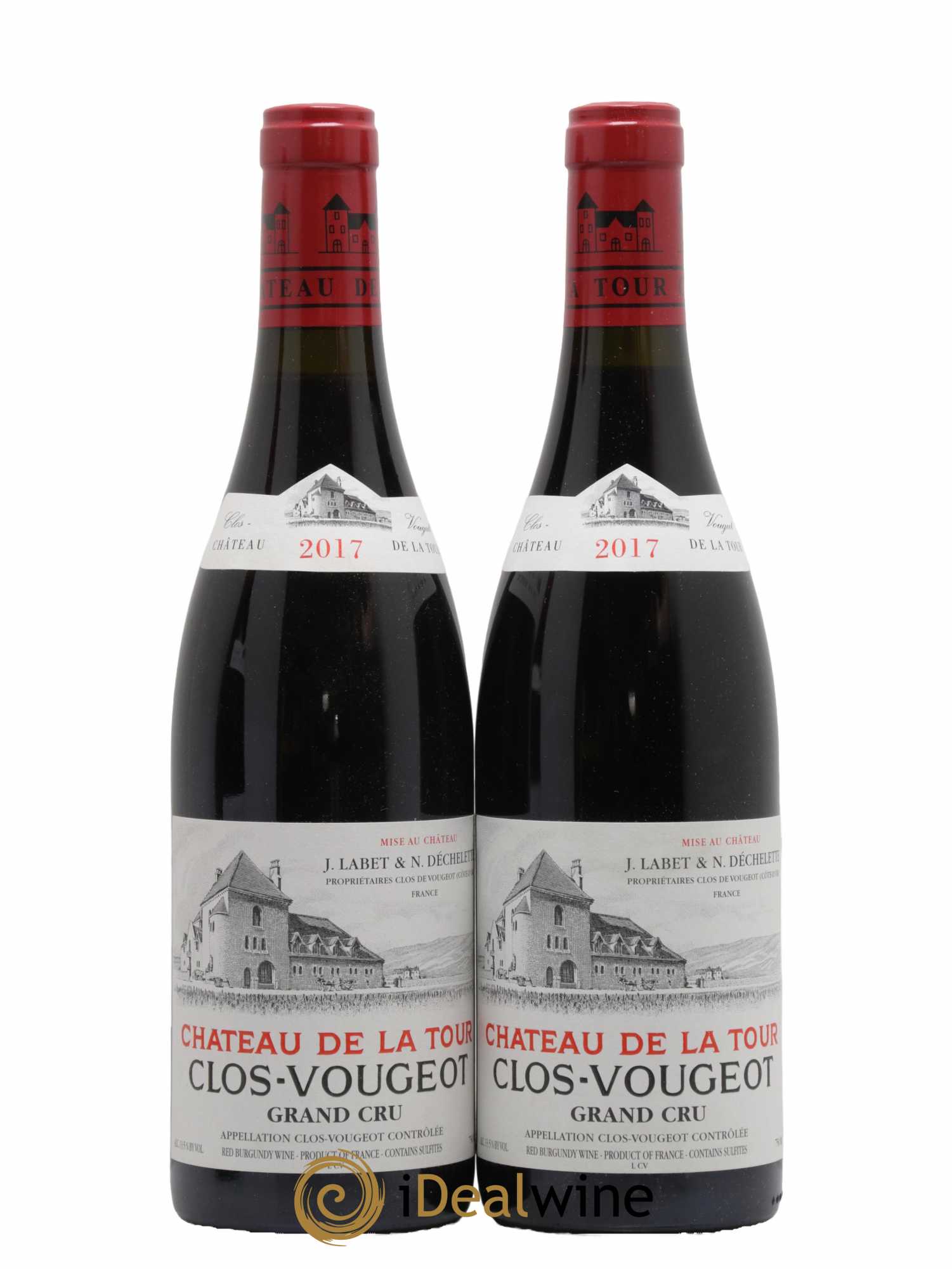 Clos de Vougeot Grand Cru Château de La Tour 2017 - Lot de 2 bouteilles - 0