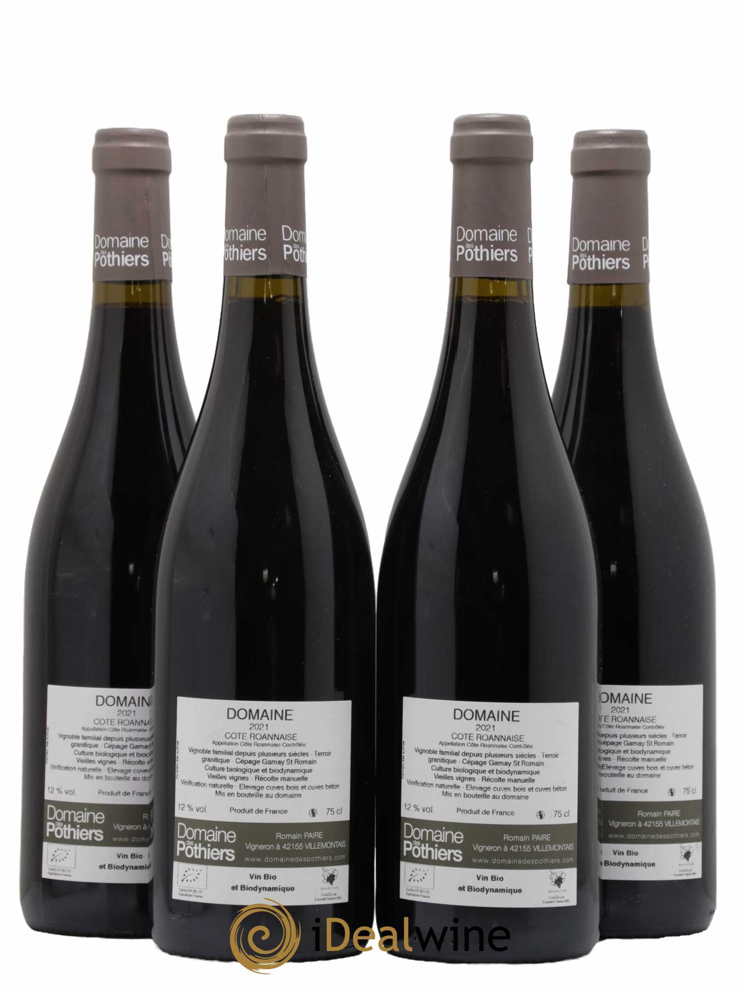 Côte Roannaise Domaine Domaine des Pothiers 2021 - Lot de 4 bouteilles - 1