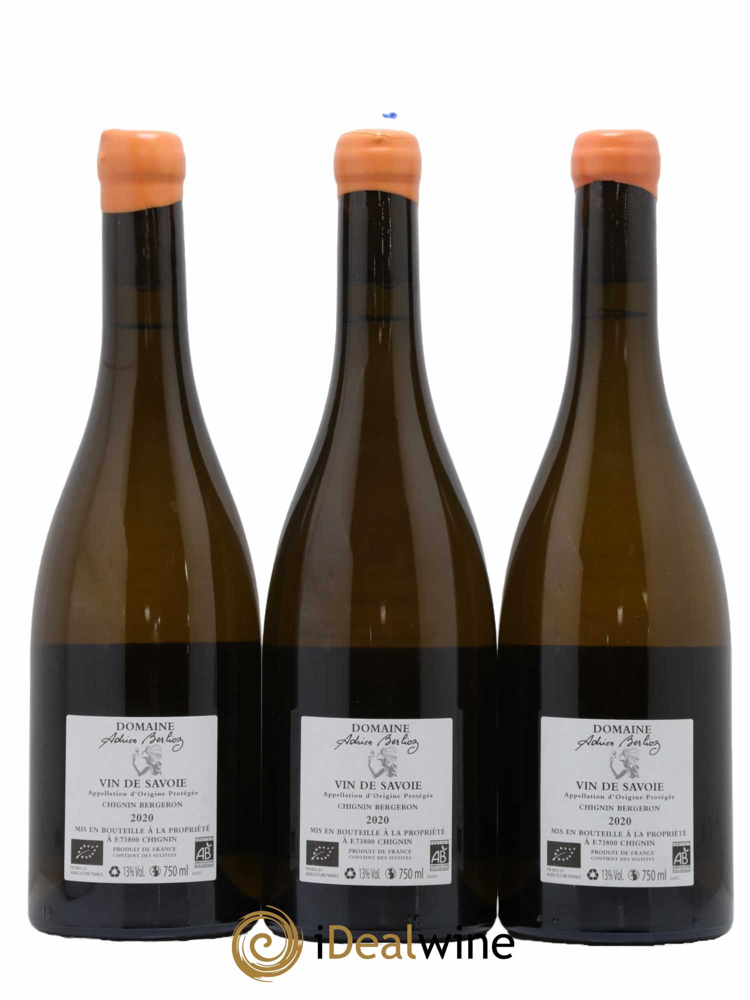 Vin de Savoie Chignin Bergeron Cuvée Raiponmpon Adrien Berlioz 2020 - Lot de 3 bouteilles - 1