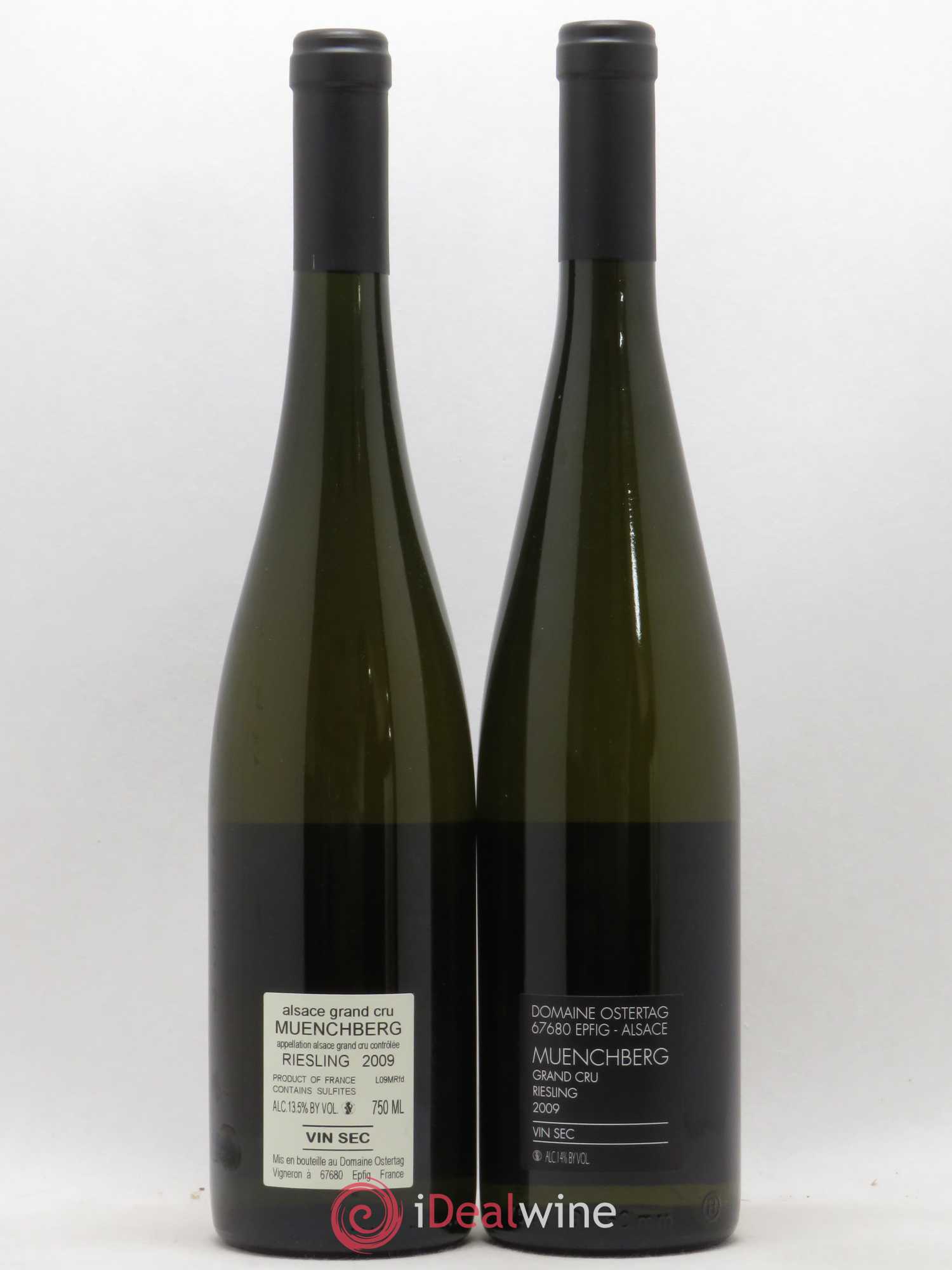 Alsace Riesling 2 cuvées - Muenchberg - Muenchberg Libre Racine Ostertag (Domaine) (sans prix de réserve) 2009 - Lot de 2 bouteilles - 1