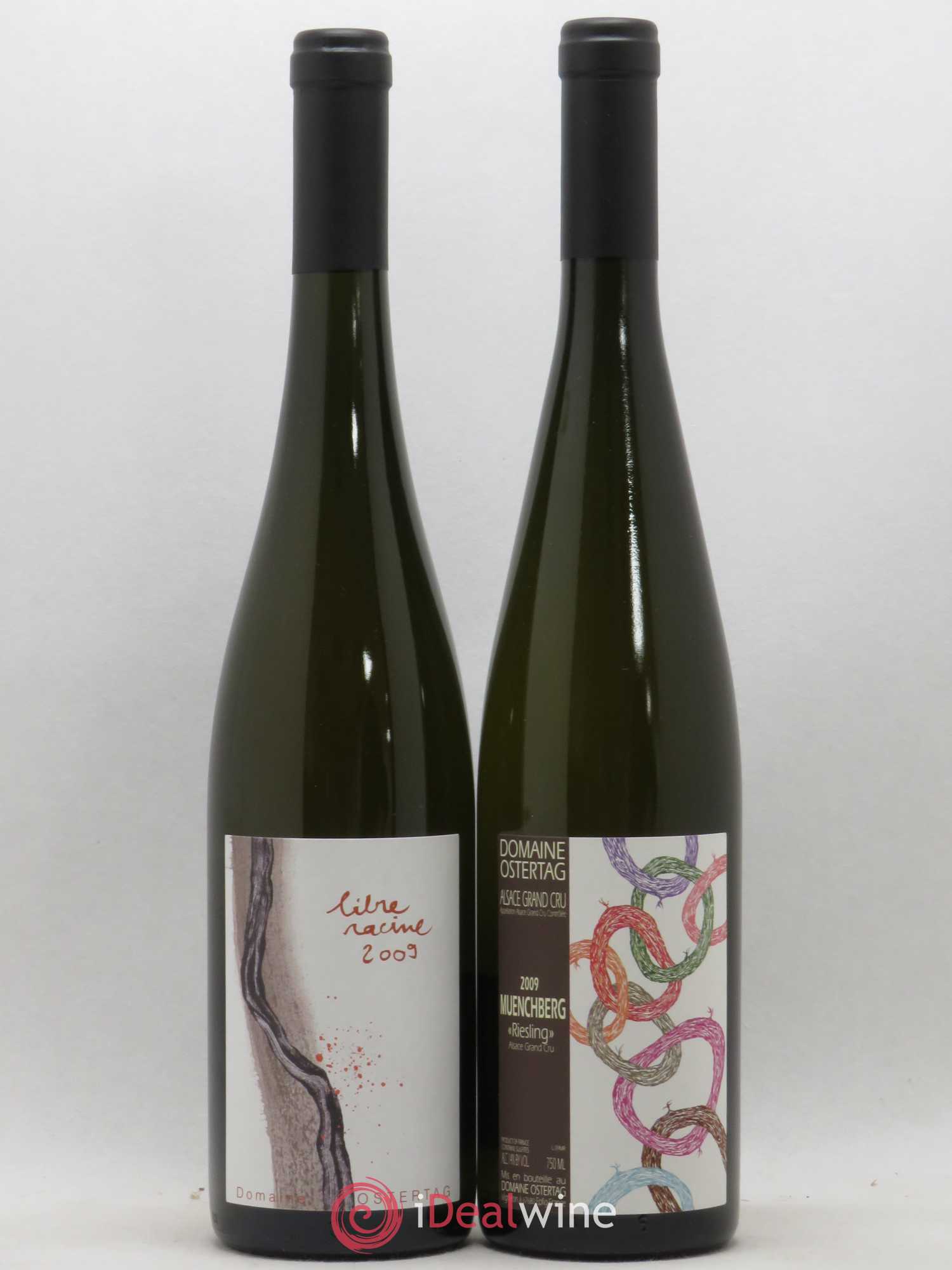 Alsace Riesling 2 cuvées - Muenchberg - Muenchberg Libre Racine Ostertag (Domaine) (sans prix de réserve) 2009 - Lot de 2 bouteilles - 0