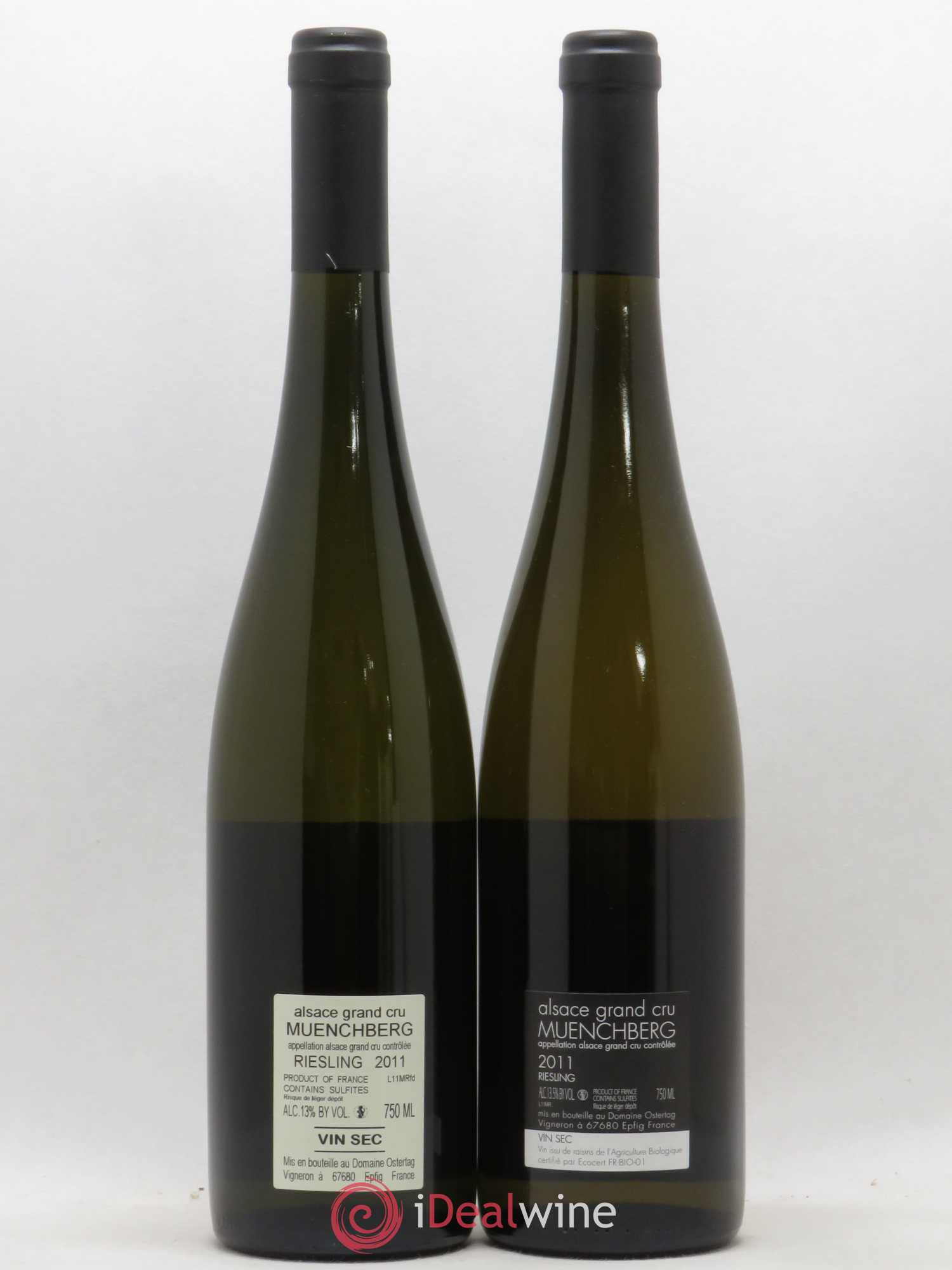 Alsace Riesling 2 cuvées - Muenchberg - Muenchberg Libre Racine Ostertag (Domaine)  (senza prezzo di riserva) 2011 - Lotto di 2 bottiglie - 1