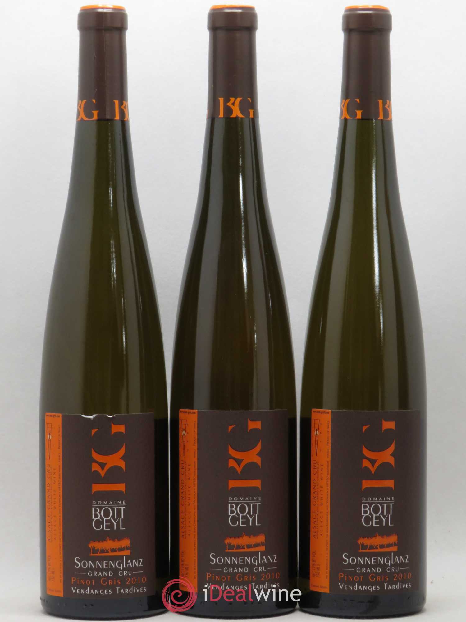 Alsace Pinot Gris Grand Cru Sonnenglanz Vendanges Tardives Bott-Geyl (Domaine)  (senza prezzo di riserva) 2010 - Lotto di 6 bottiglie - 2